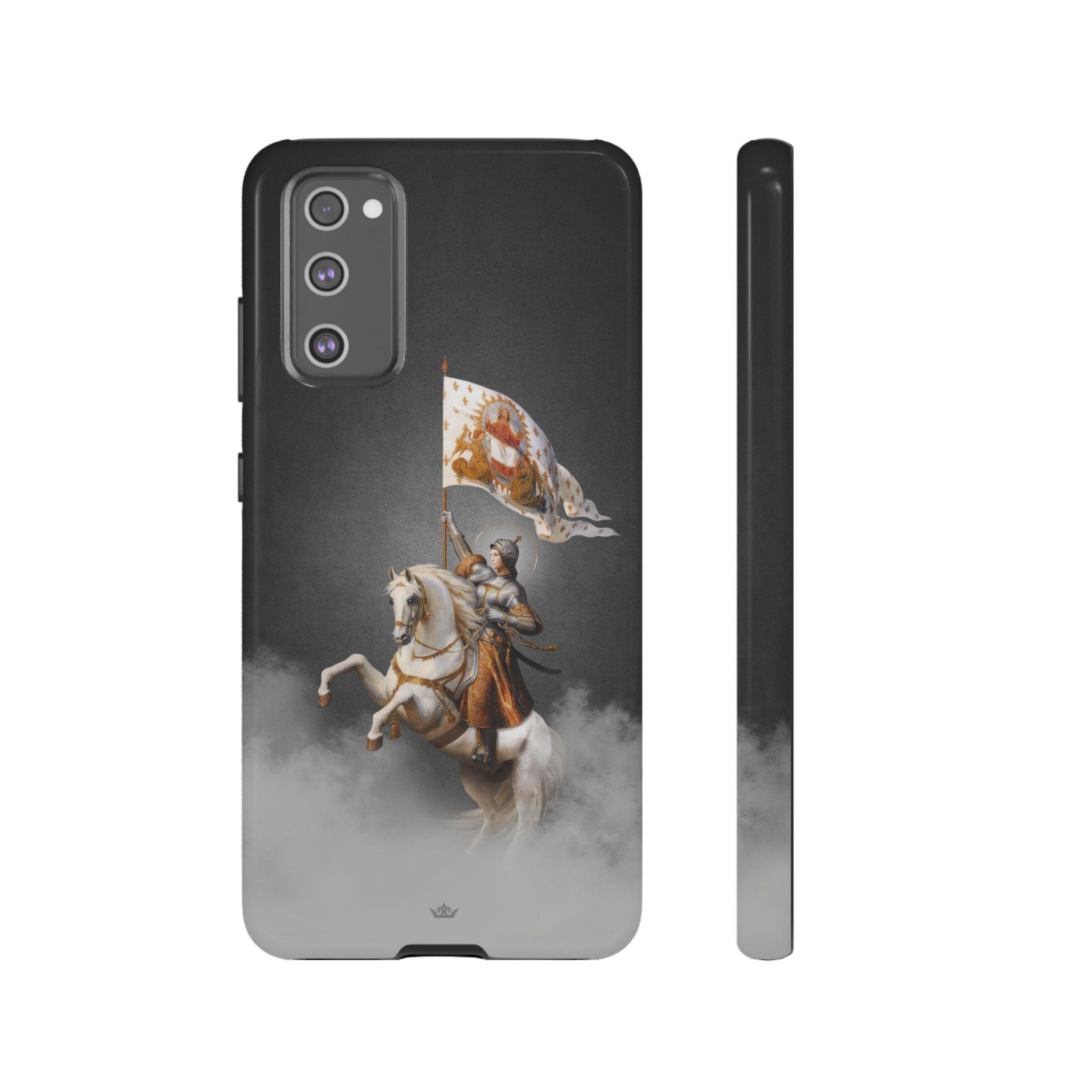 St. Joan of Arc in Battle Hard Phone Case (Dark)