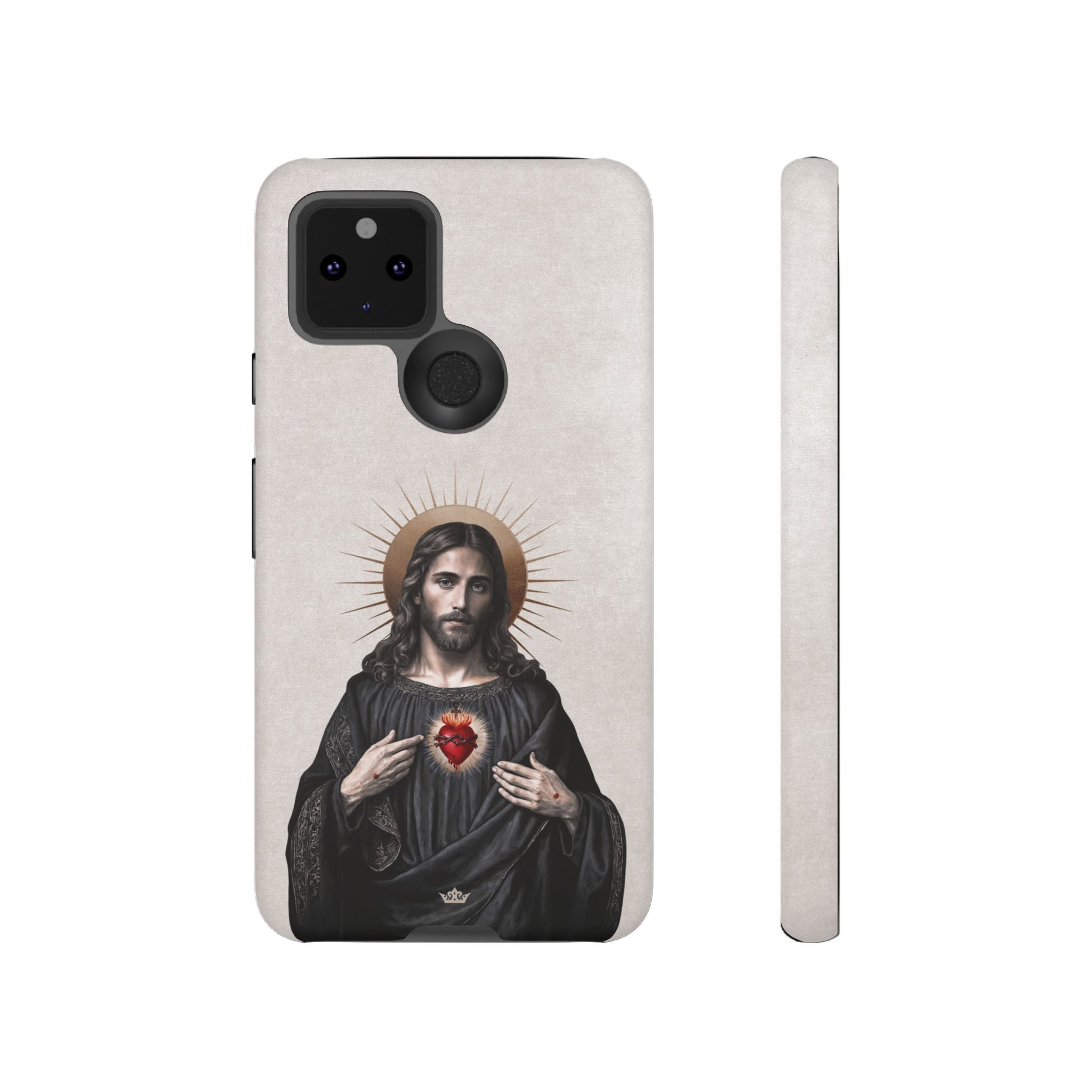 Sacred Heart of Jesus Hard Phone Case (Vintage Ivory)