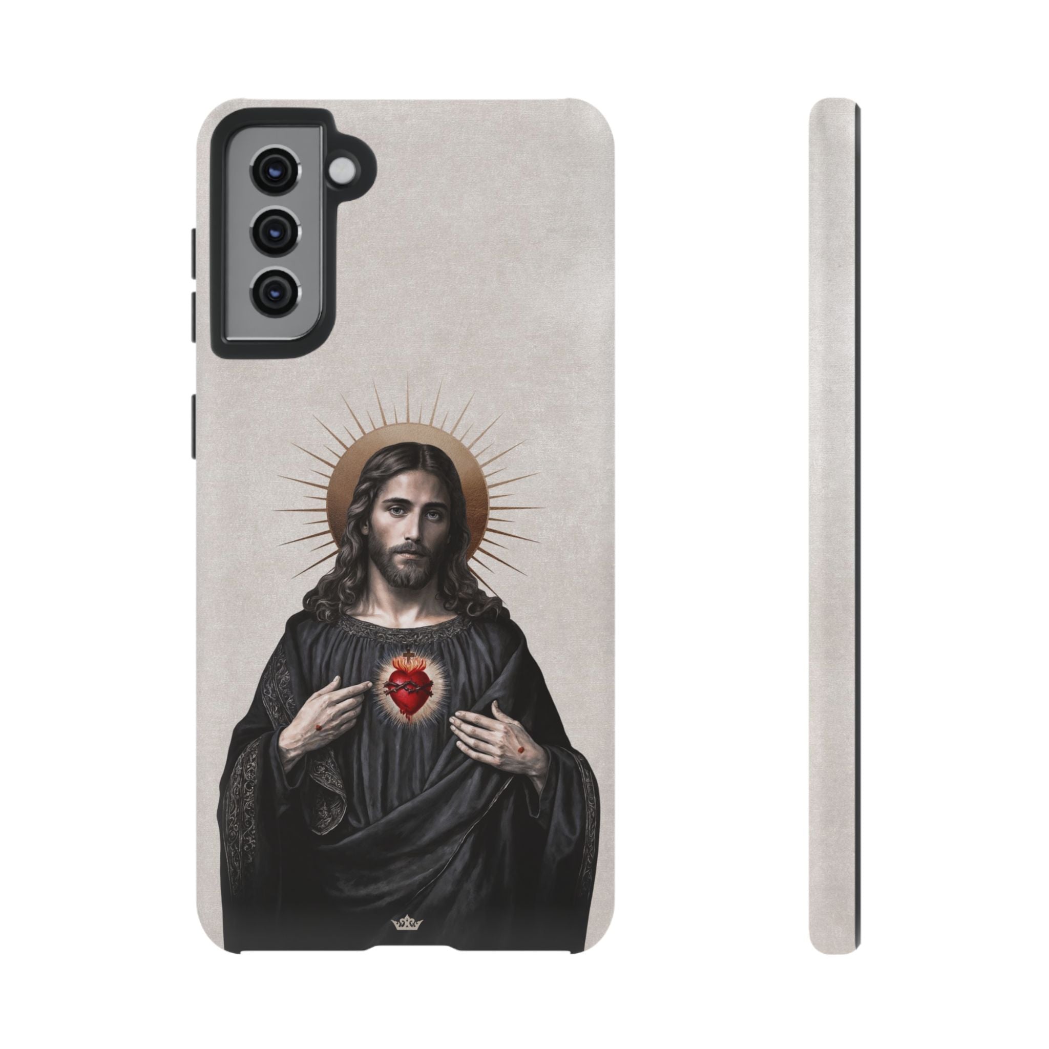 Sacred Heart of Jesus Hard Phone Case (Vintage Ivory)