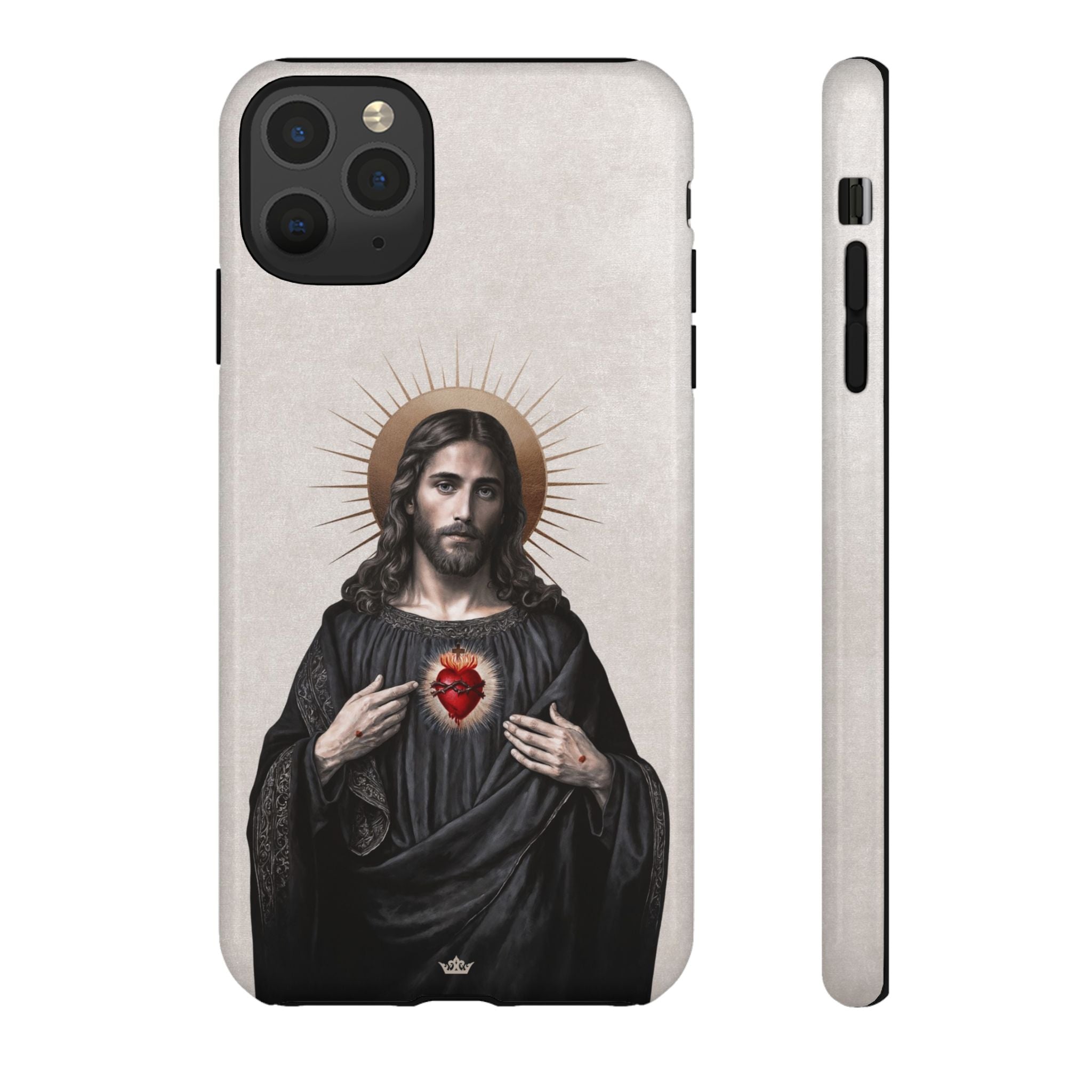 Sacred Heart of Jesus Hard Phone Case (Vintage Ivory)