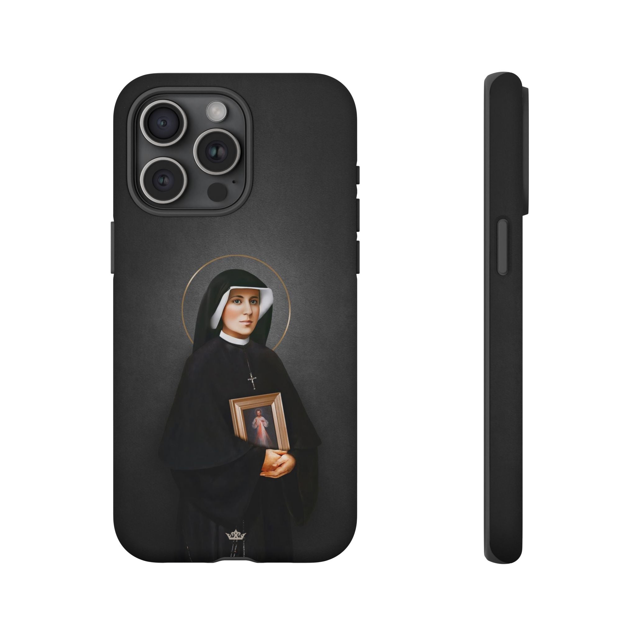 St. Faustina Hard Phone Case (Dark)