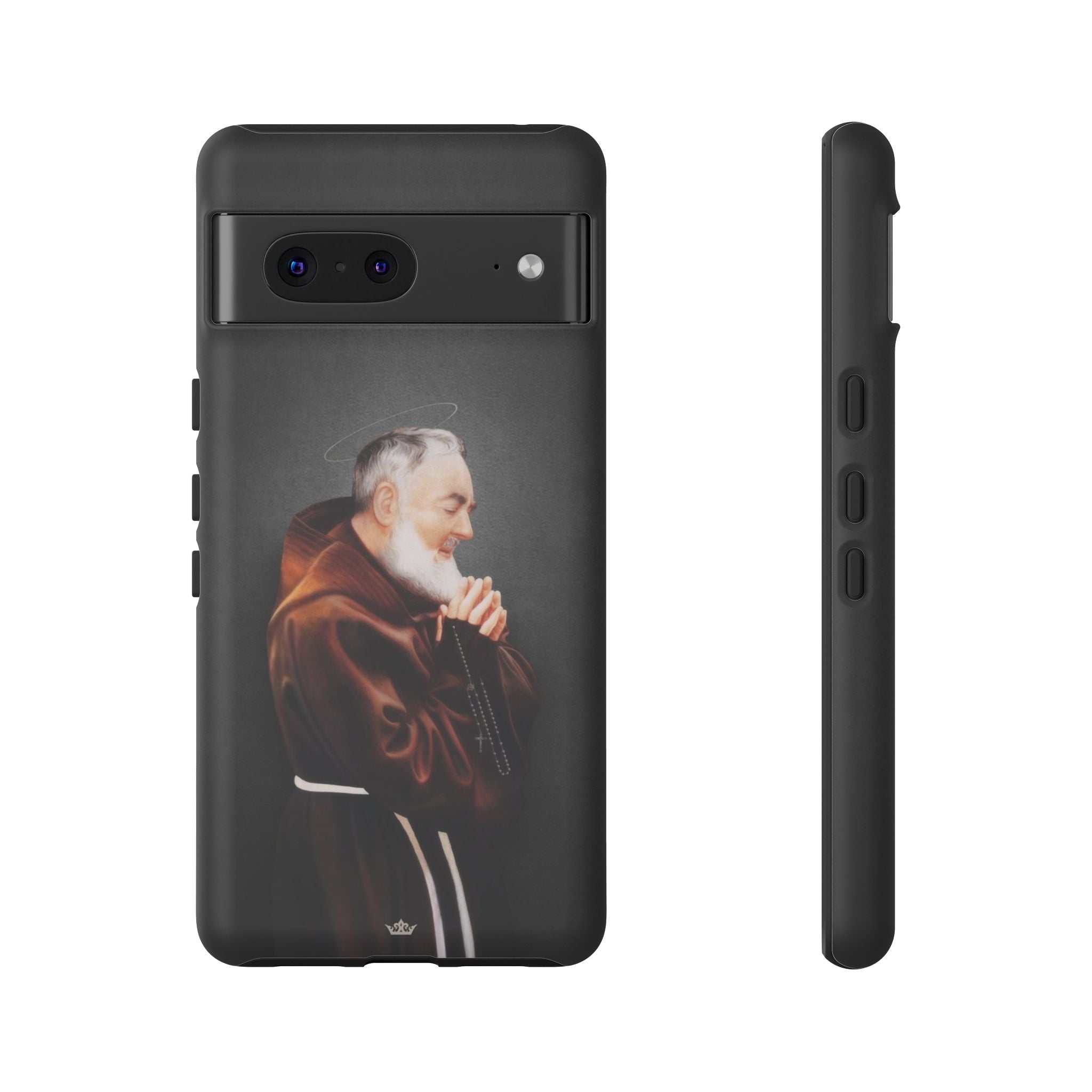 St. Padre Pio Hard Phone Case (Dark)