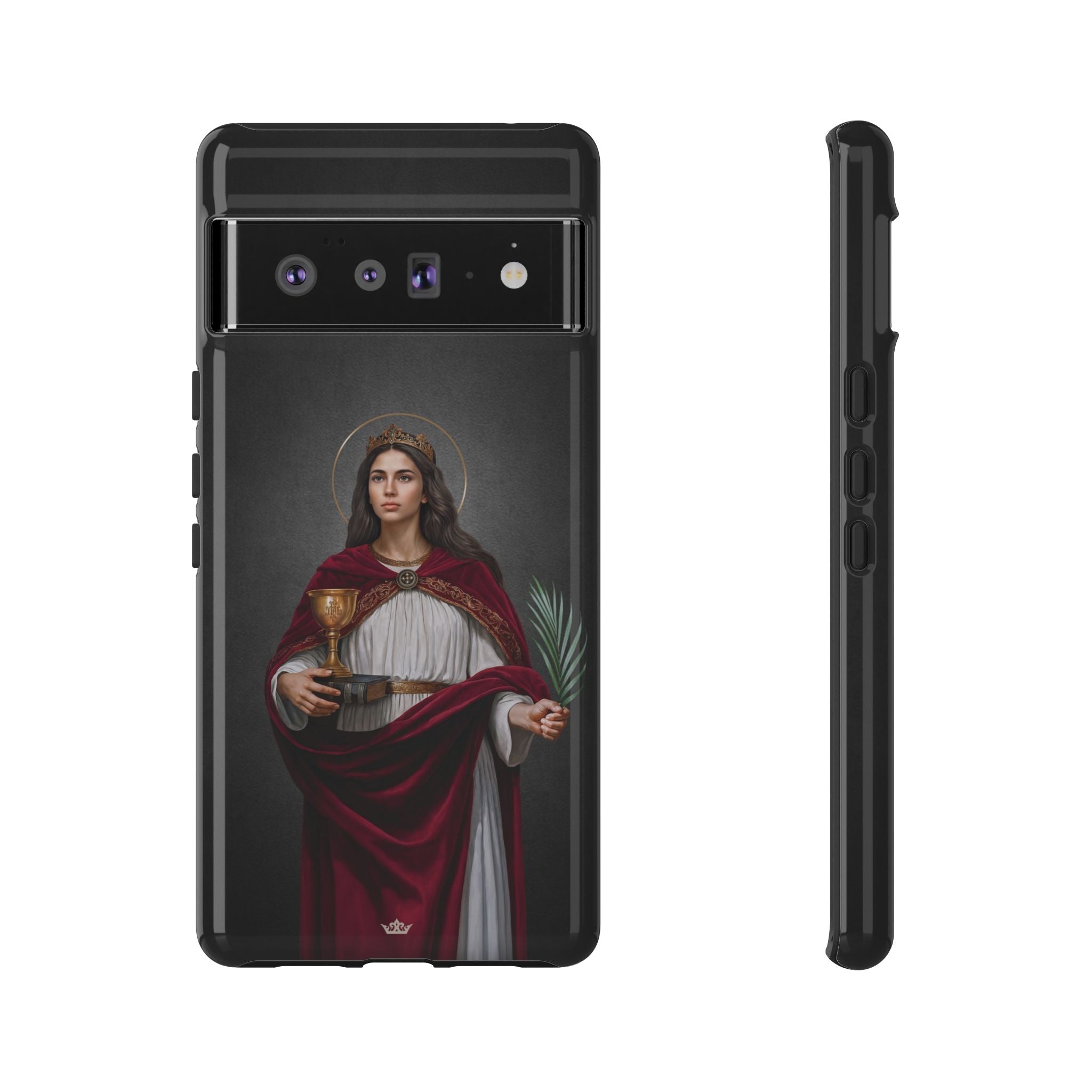 St. Barbara Hard Phone Case (Dark)