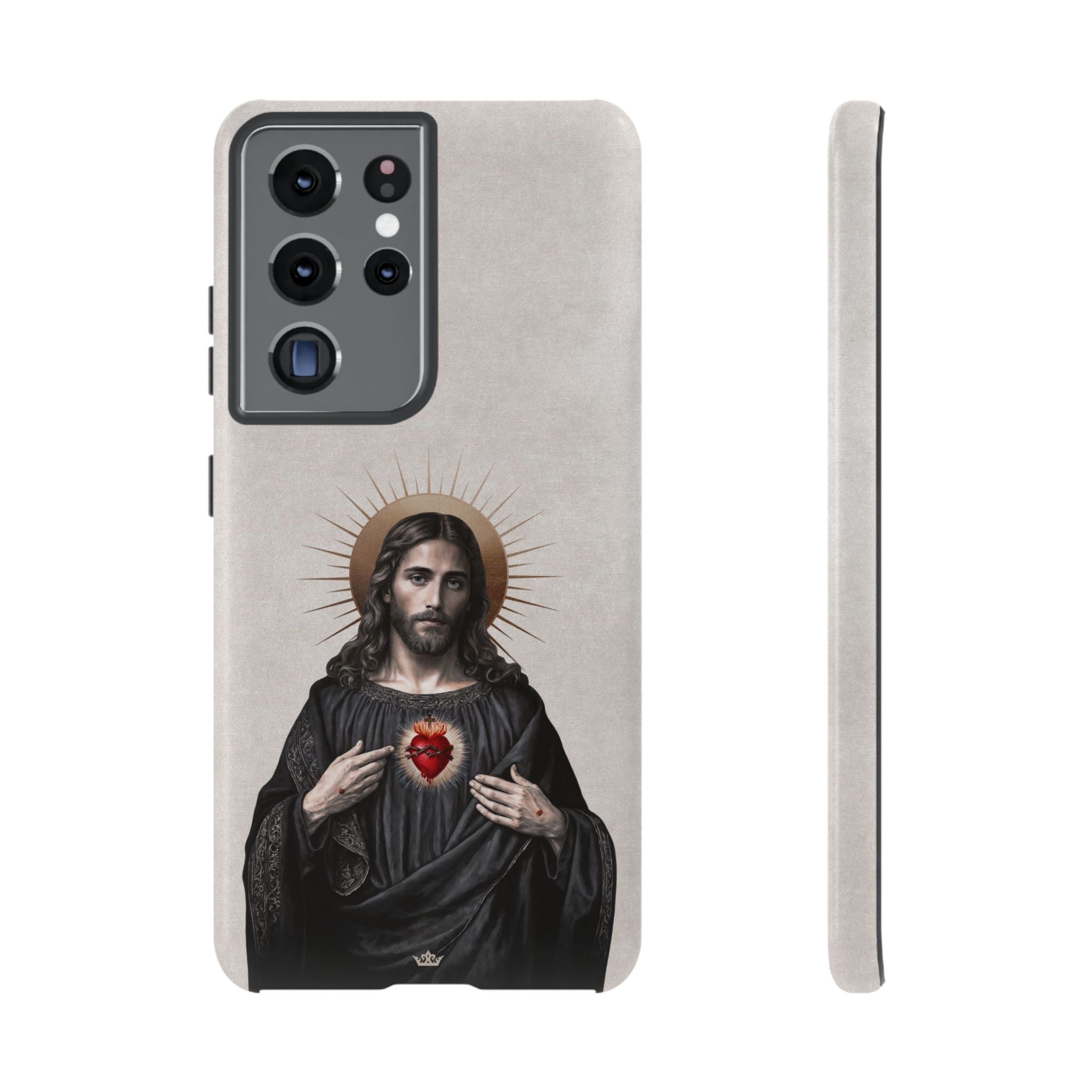 Sacred Heart of Jesus Hard Phone Case (Vintage Ivory)