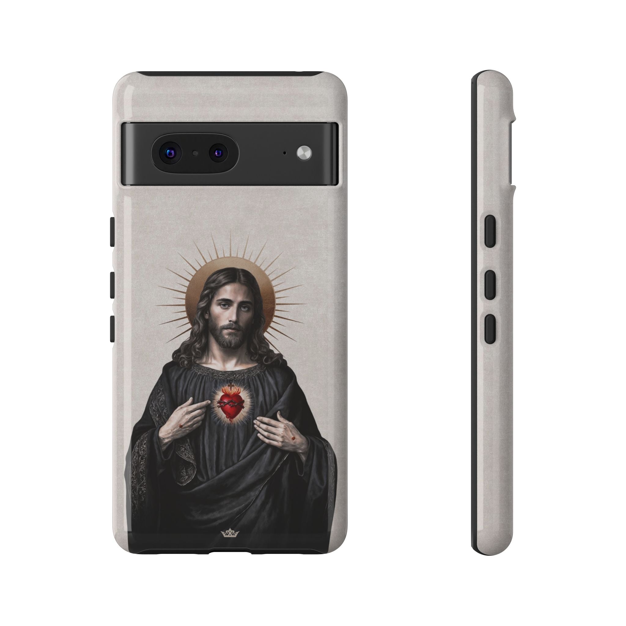 Sacred Heart of Jesus Hard Phone Case (Vintage Ivory)