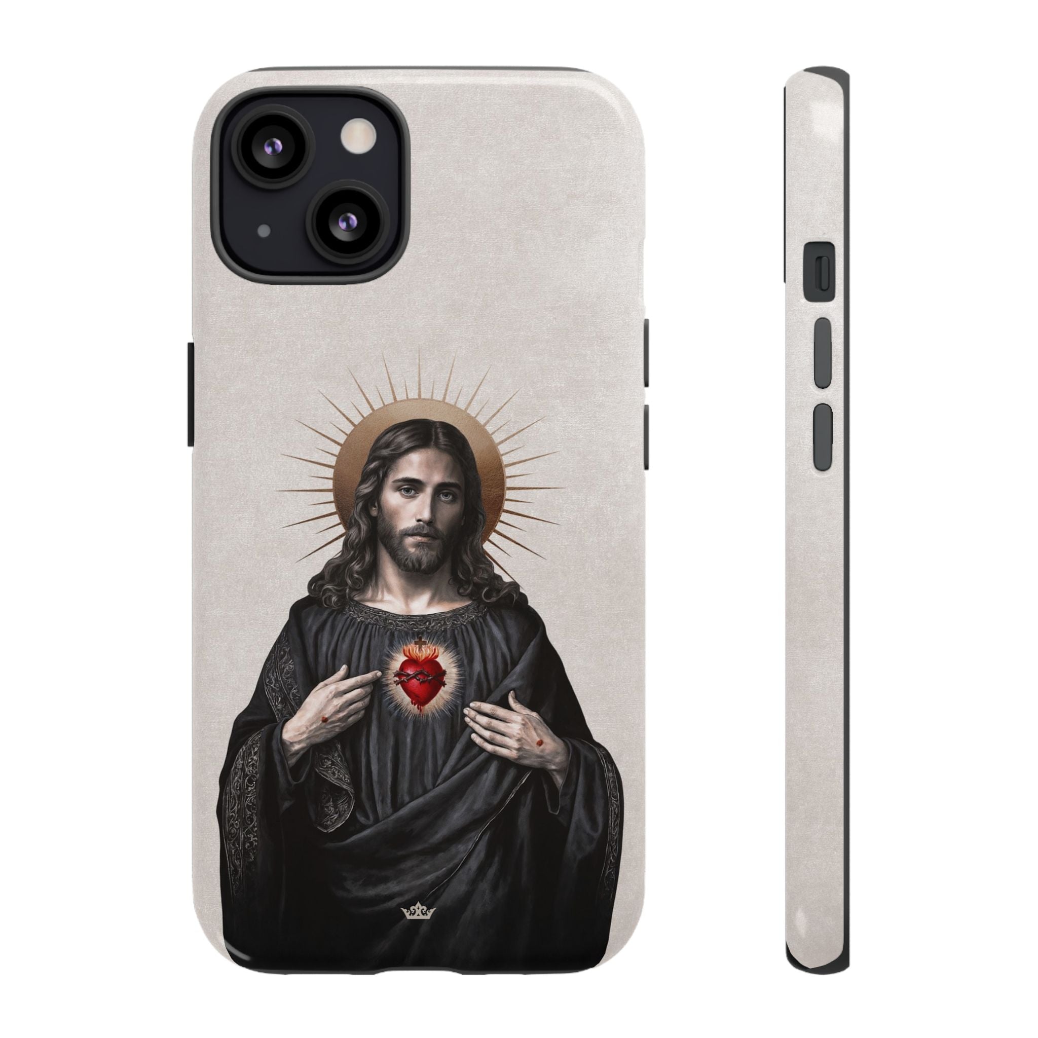 Sacred Heart of Jesus Hard Phone Case (Vintage Ivory)