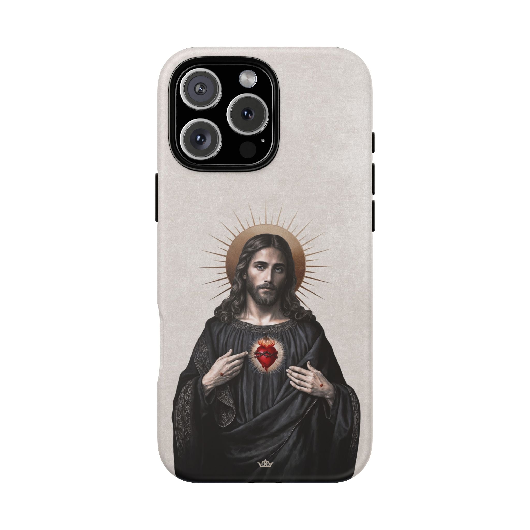 Sacred Heart of Jesus Hard Phone Case (Vintage Ivory)