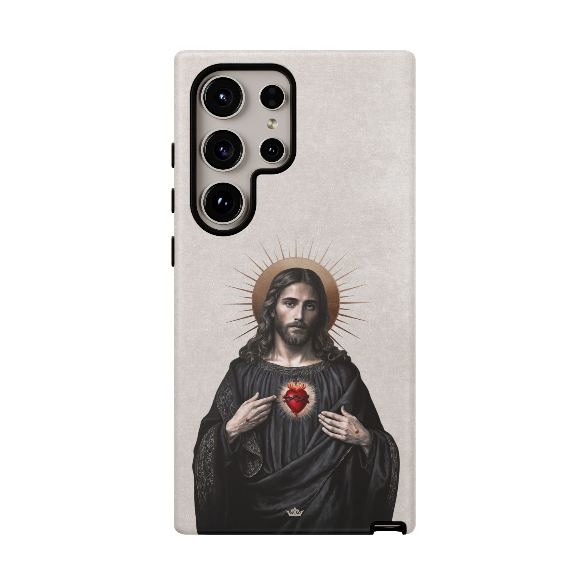 Sacred Heart of Jesus Hard Phone Case (Vintage Ivory)