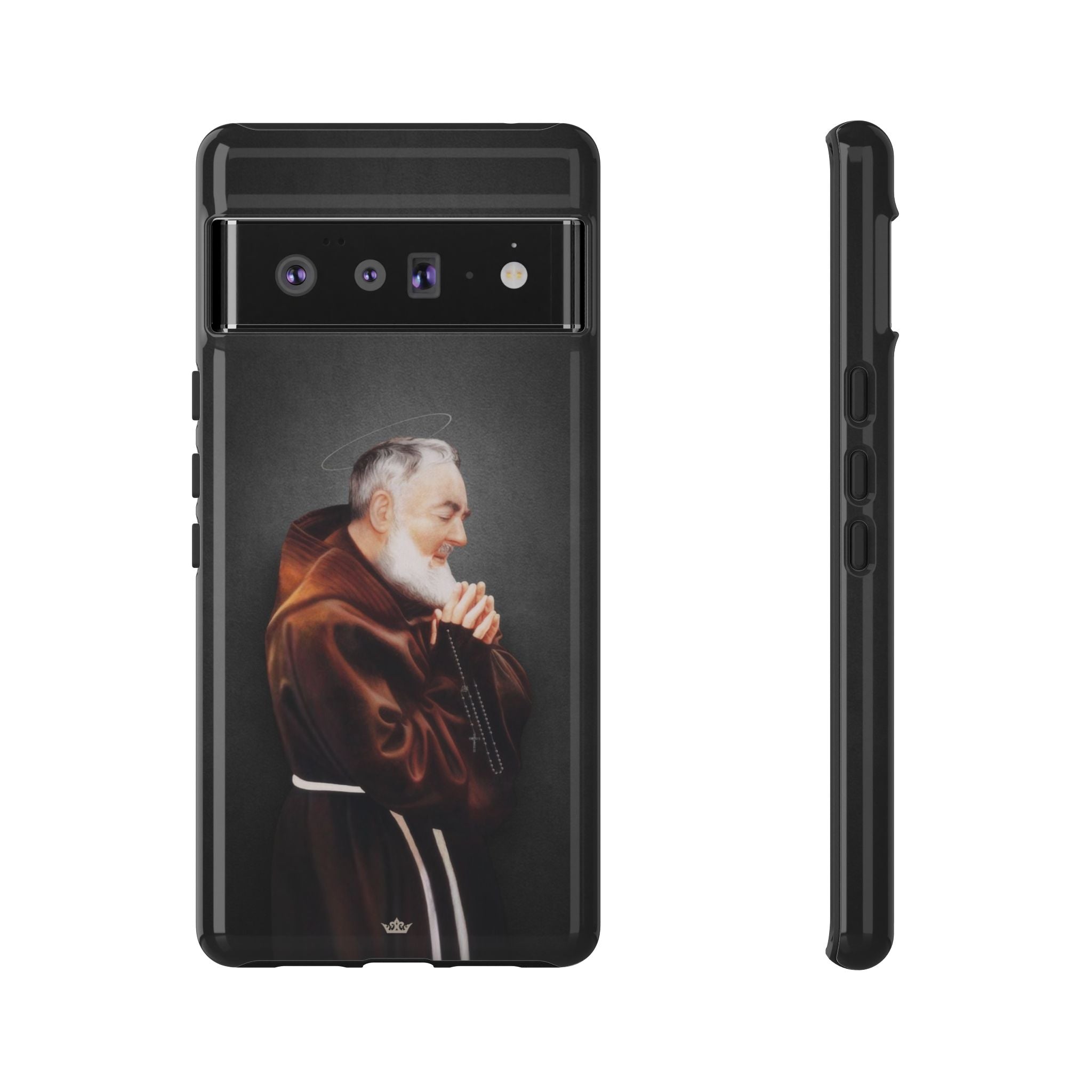 St. Padre Pio Hard Phone Case (Dark)