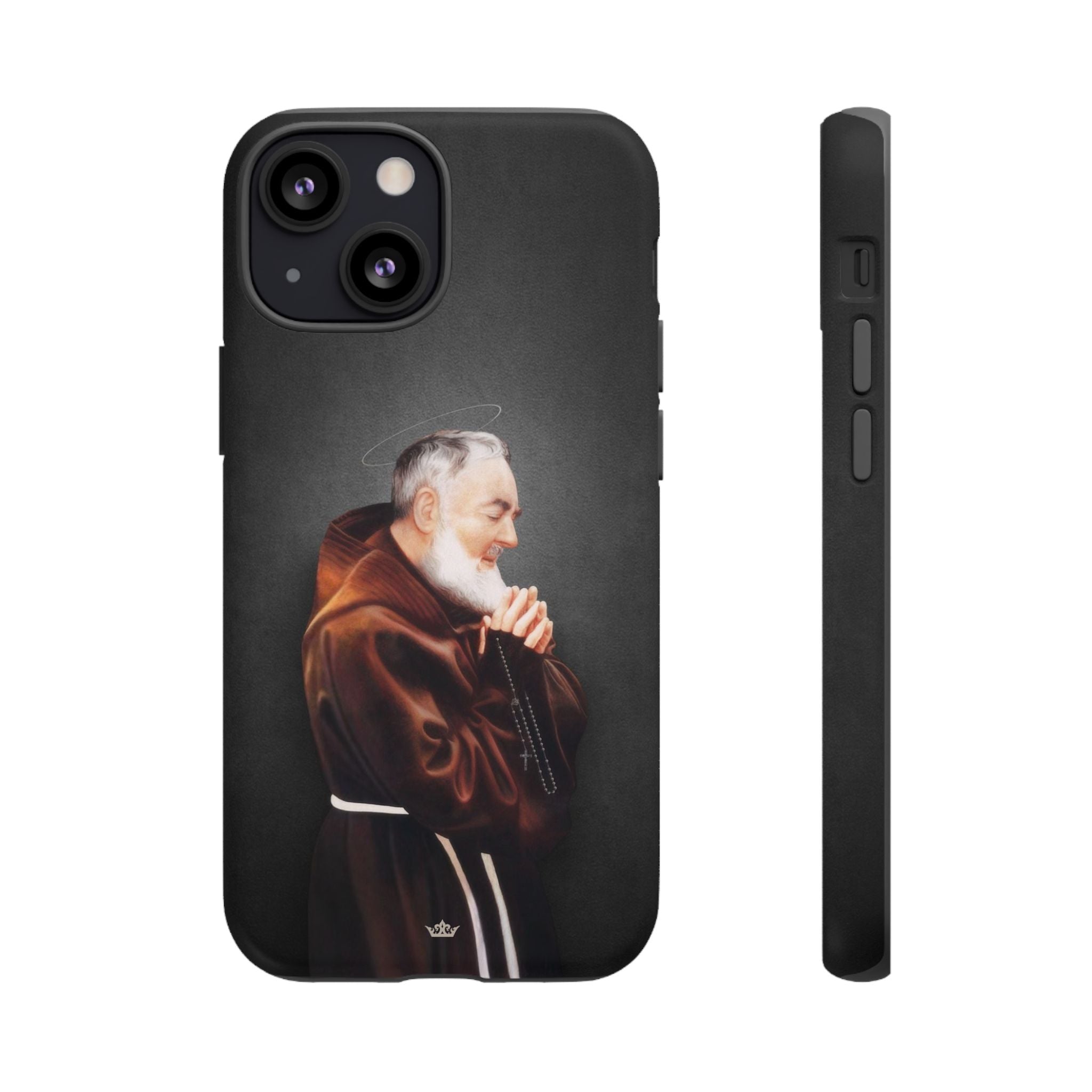 St. Padre Pio Hard Phone Case (Dark)