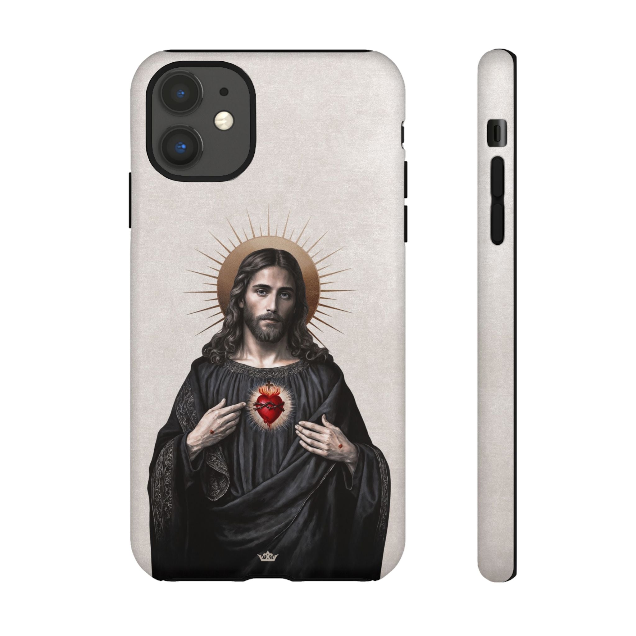 Sacred Heart of Jesus Hard Phone Case (Vintage Ivory)