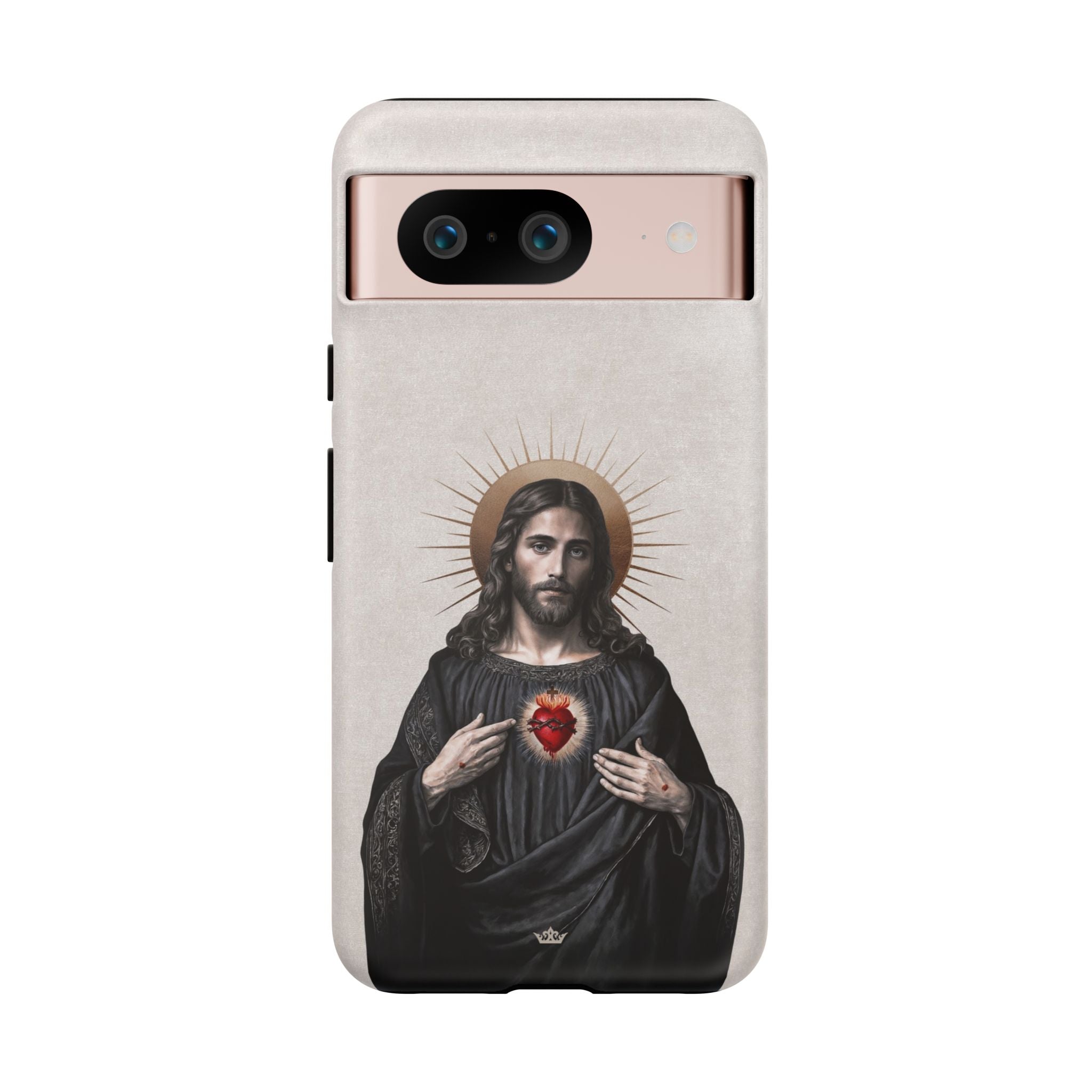 Sacred Heart of Jesus Hard Phone Case (Vintage Ivory)