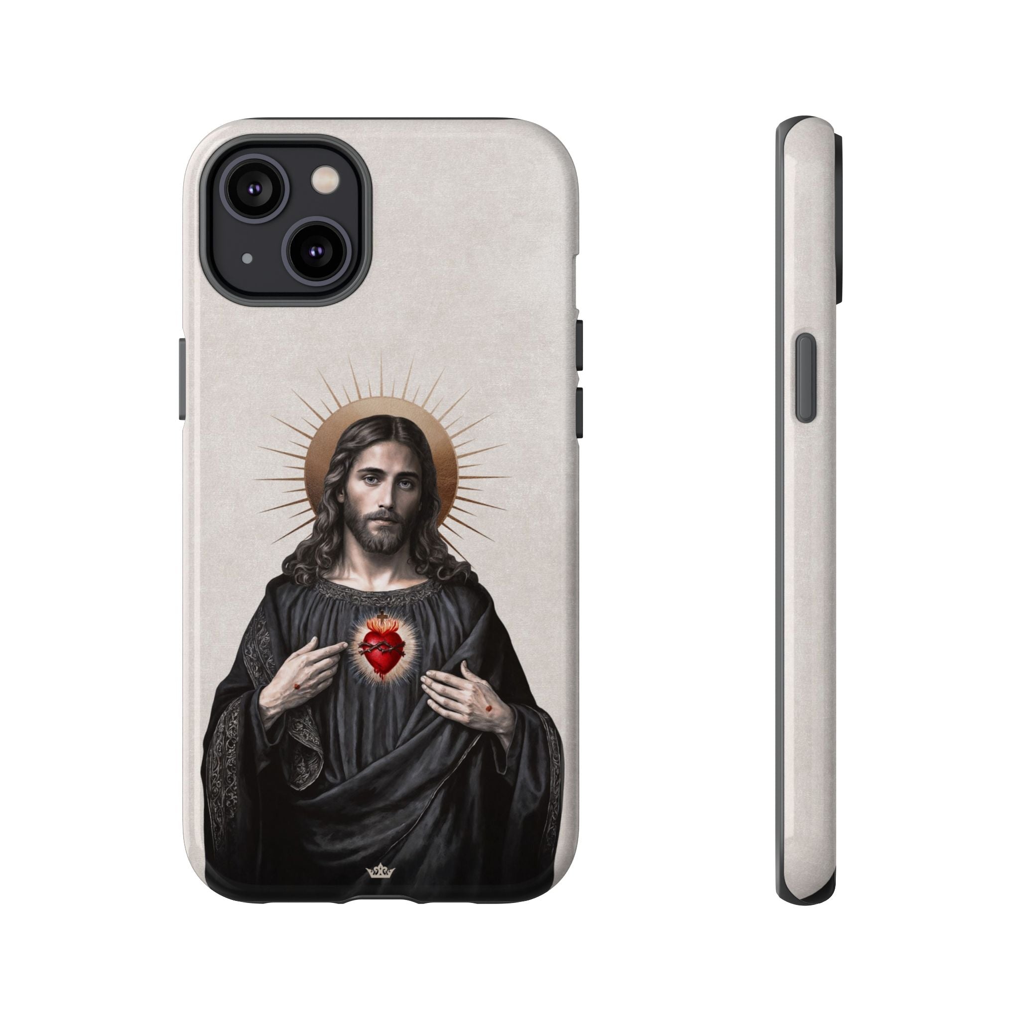 Sacred Heart of Jesus Hard Phone Case (Vintage Ivory)