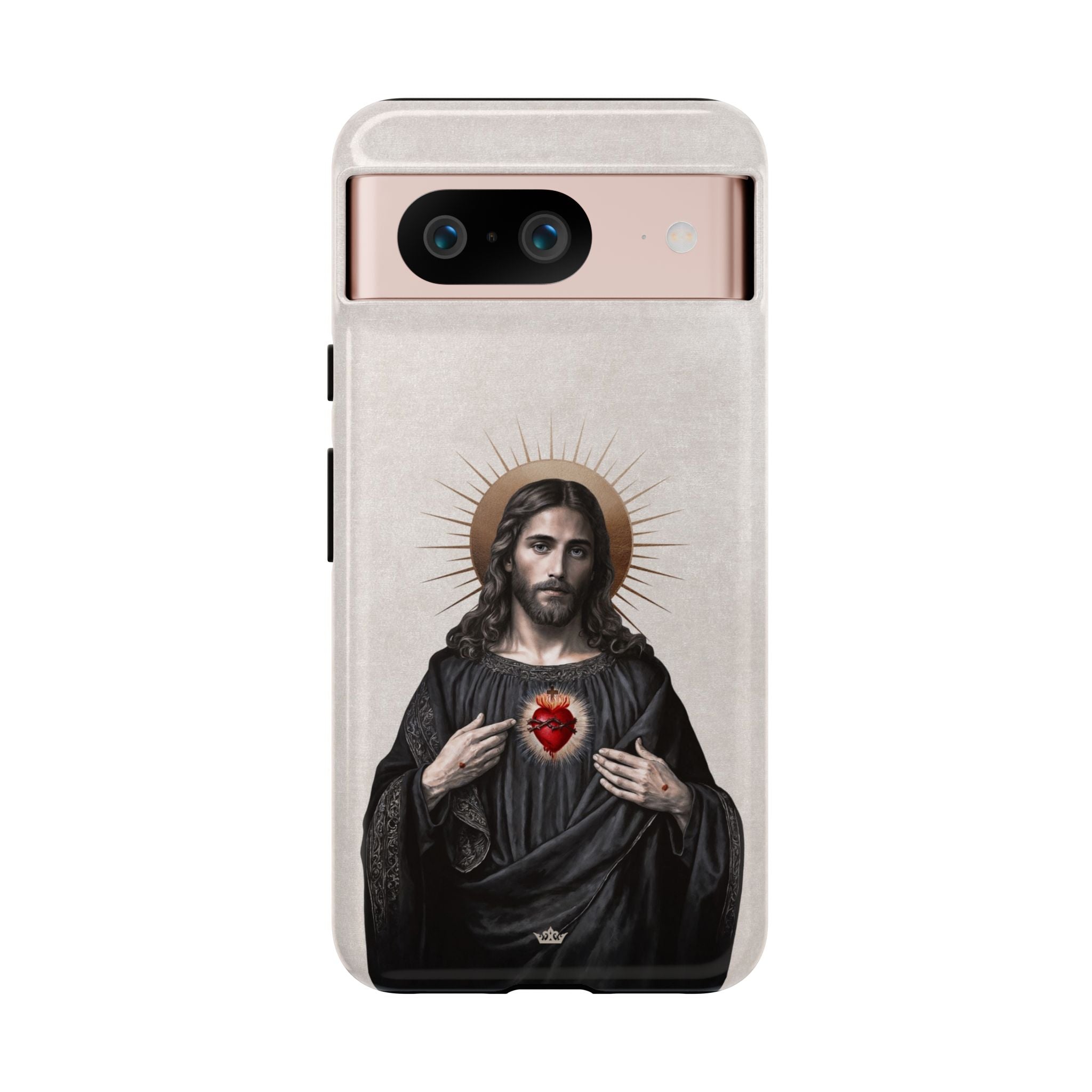 Sacred Heart of Jesus Hard Phone Case (Vintage Ivory)