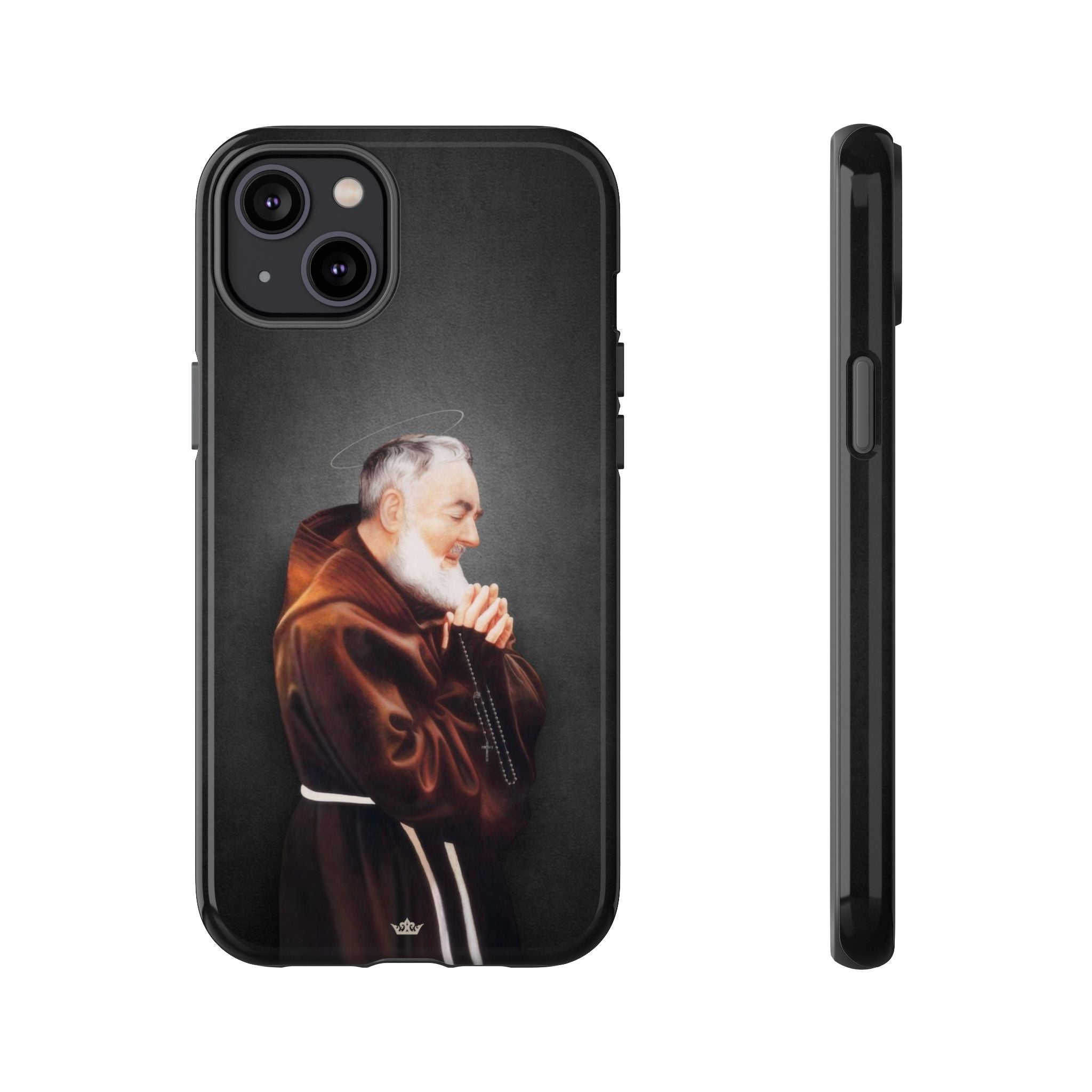 St. Padre Pio Hard Phone Case (Dark)