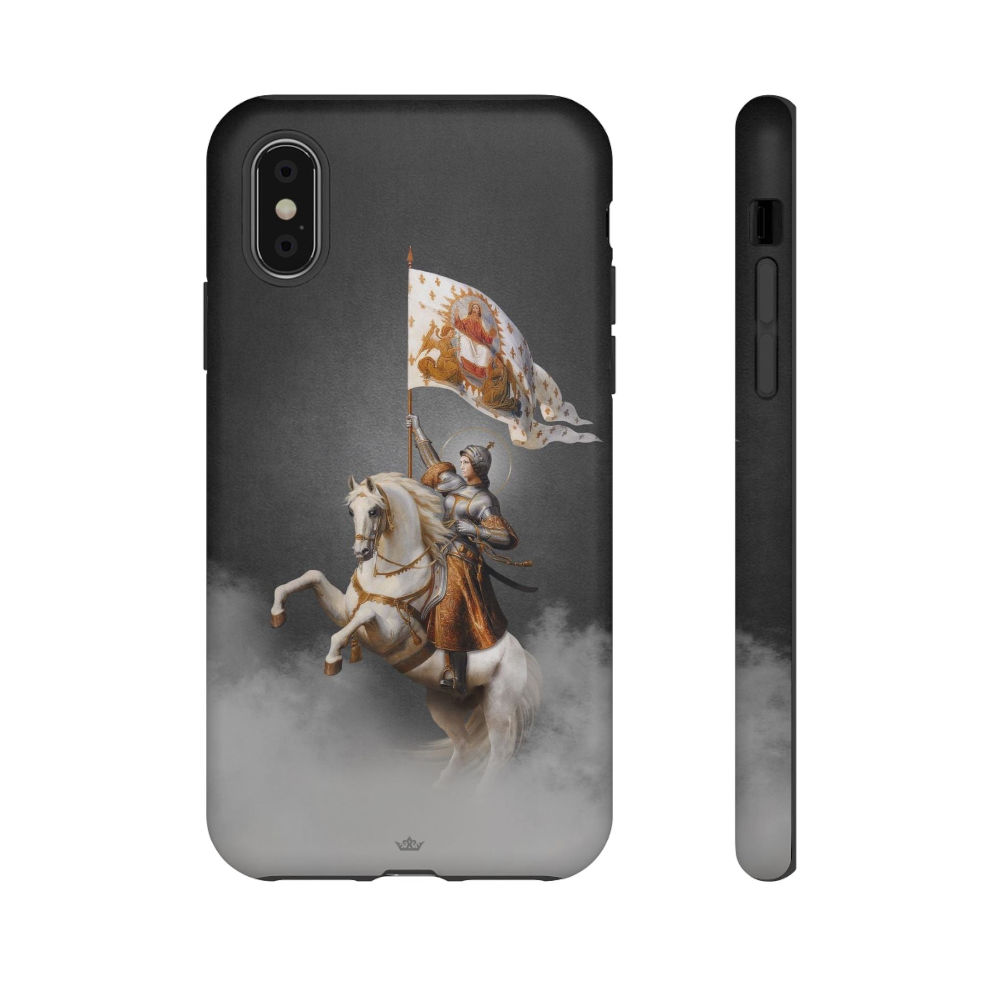 St. Joan of Arc in Battle Hard Phone Case (Dark)