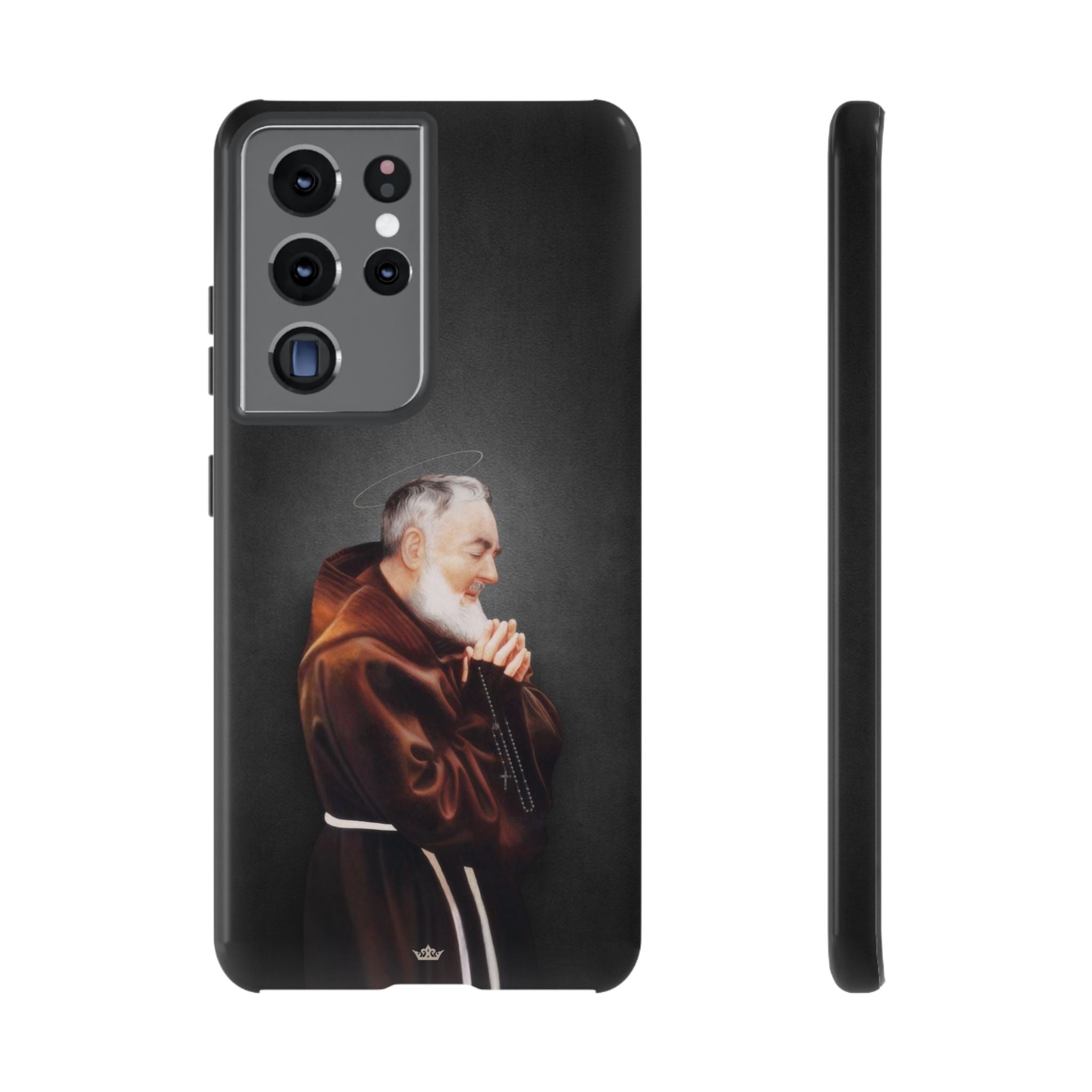 St. Padre Pio Hard Phone Case (Dark)