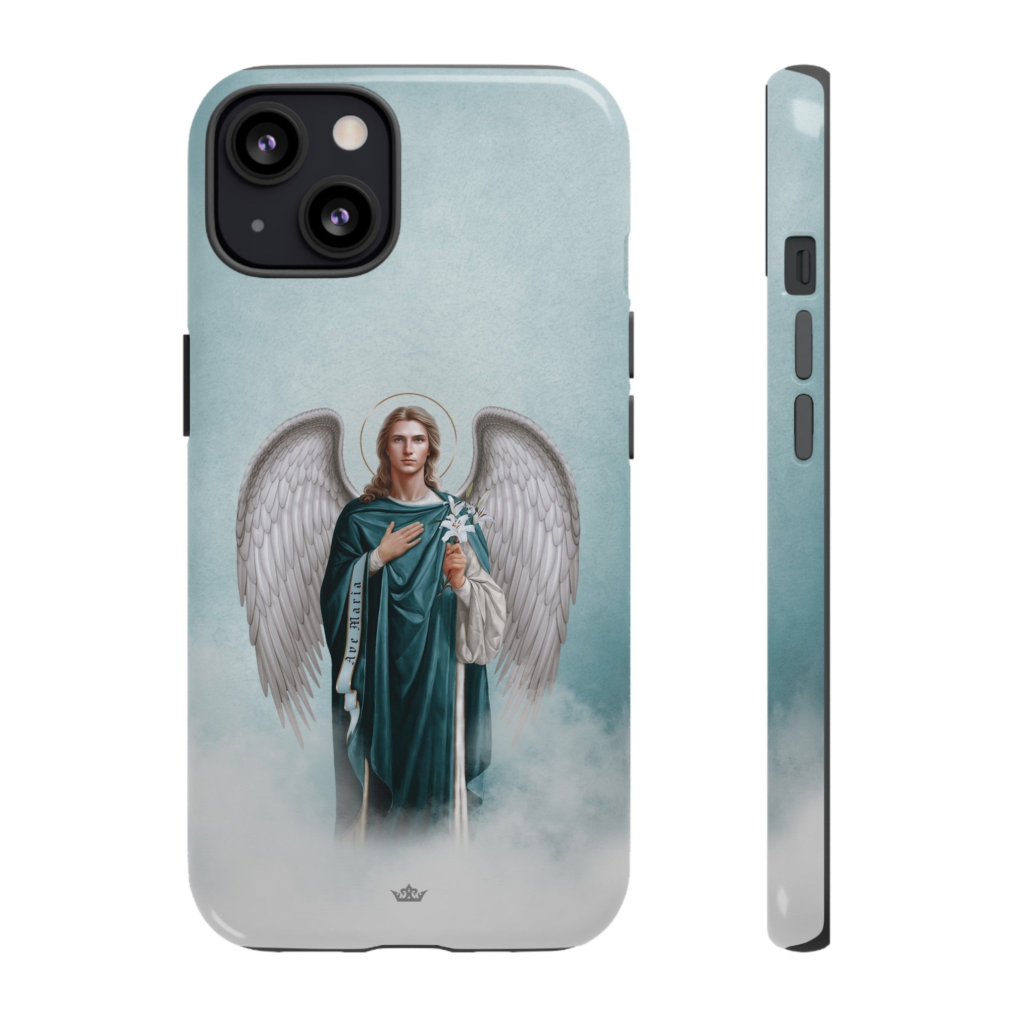 St. Gabriel the Archangel Hard Phone Case (Blue)