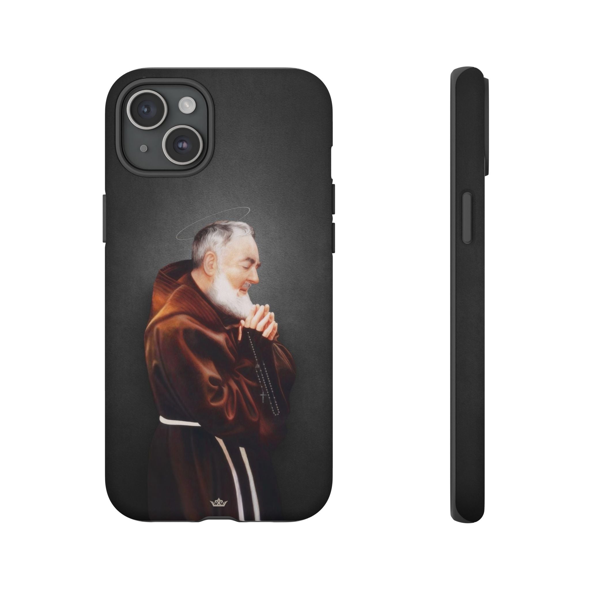 St. Padre Pio Hard Phone Case (Dark)