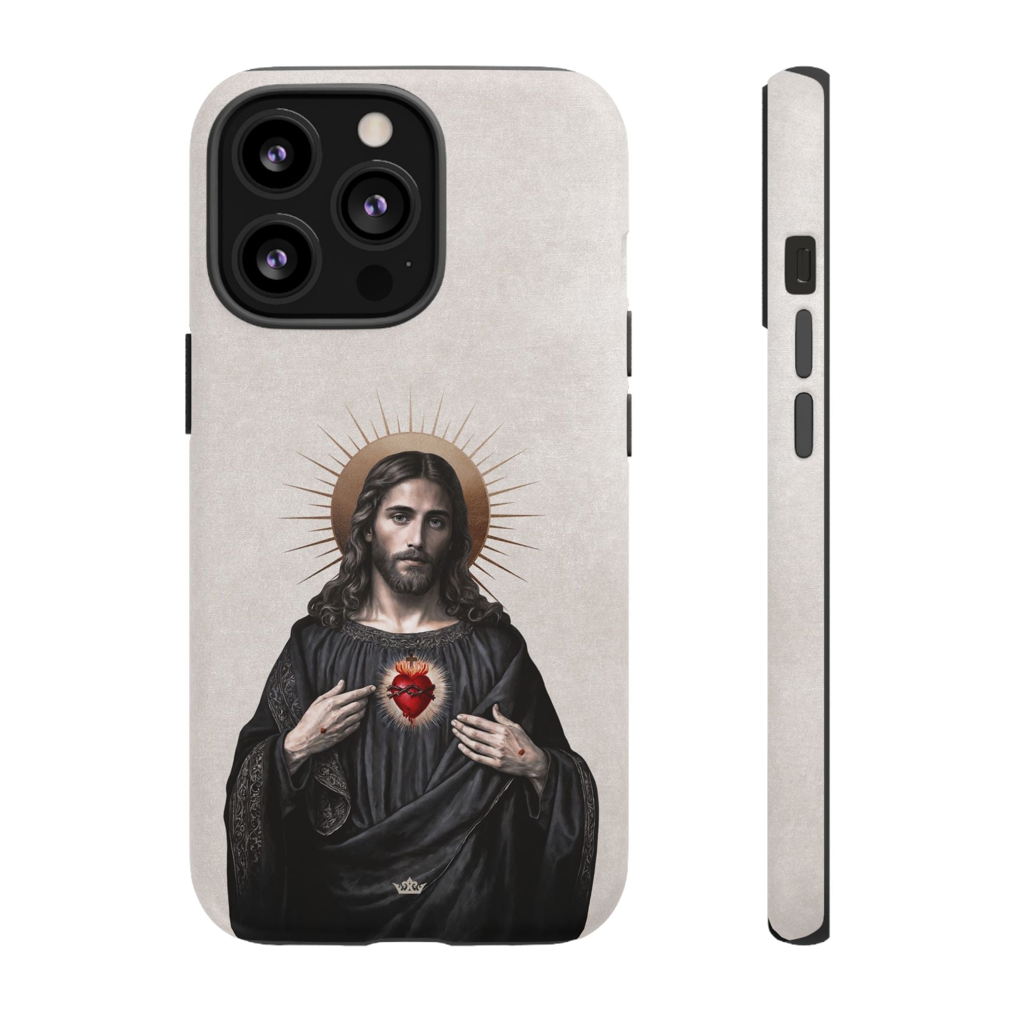 Sacred Heart of Jesus Hard Phone Case (Vintage Ivory)