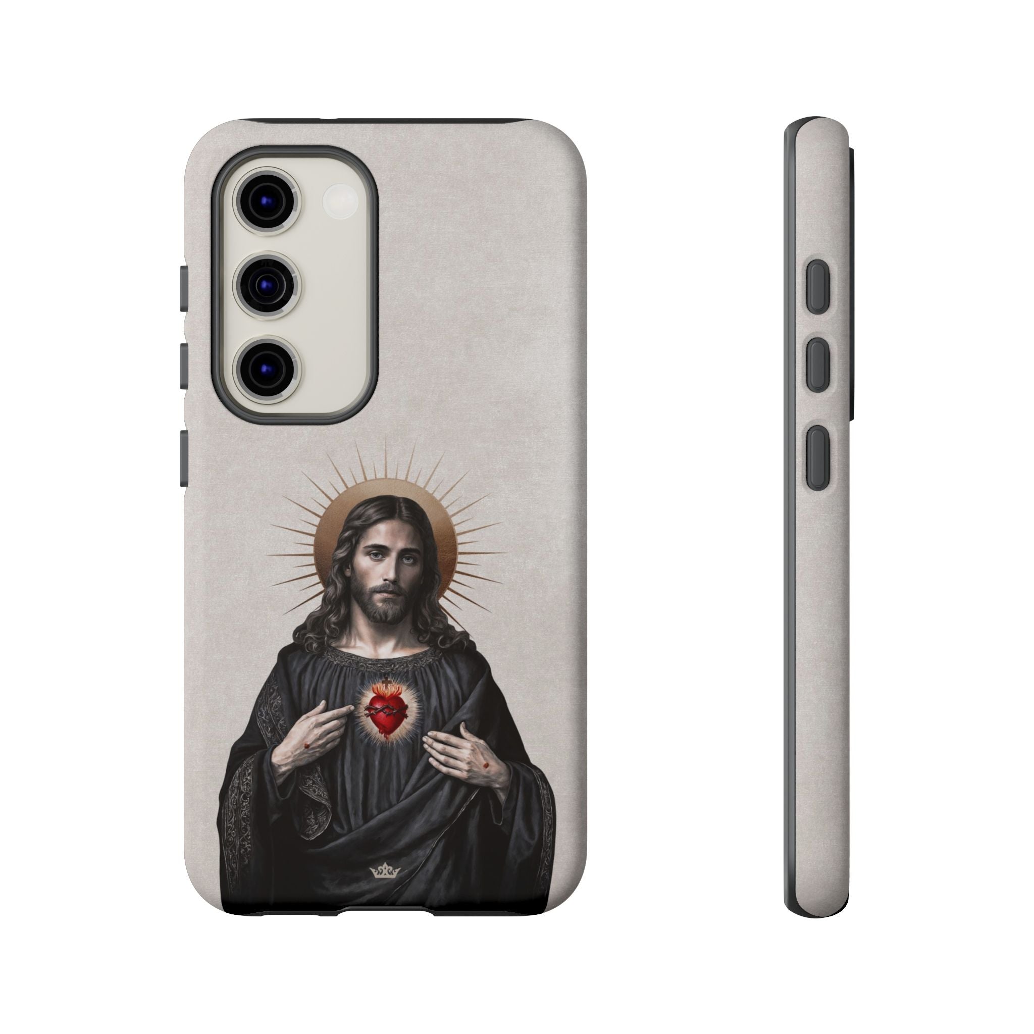 Sacred Heart of Jesus Hard Phone Case (Vintage Ivory)