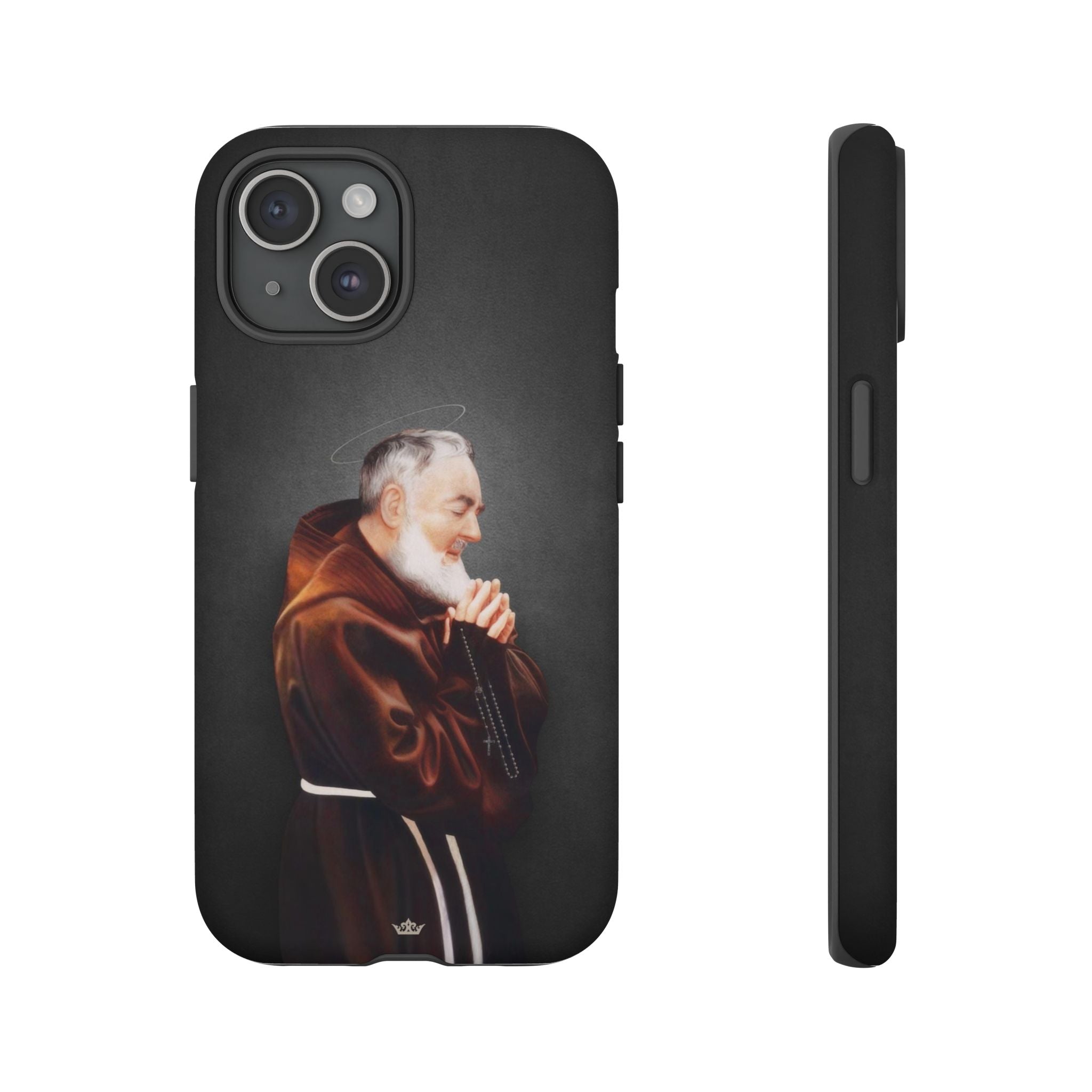 St. Padre Pio Hard Phone Case (Dark)