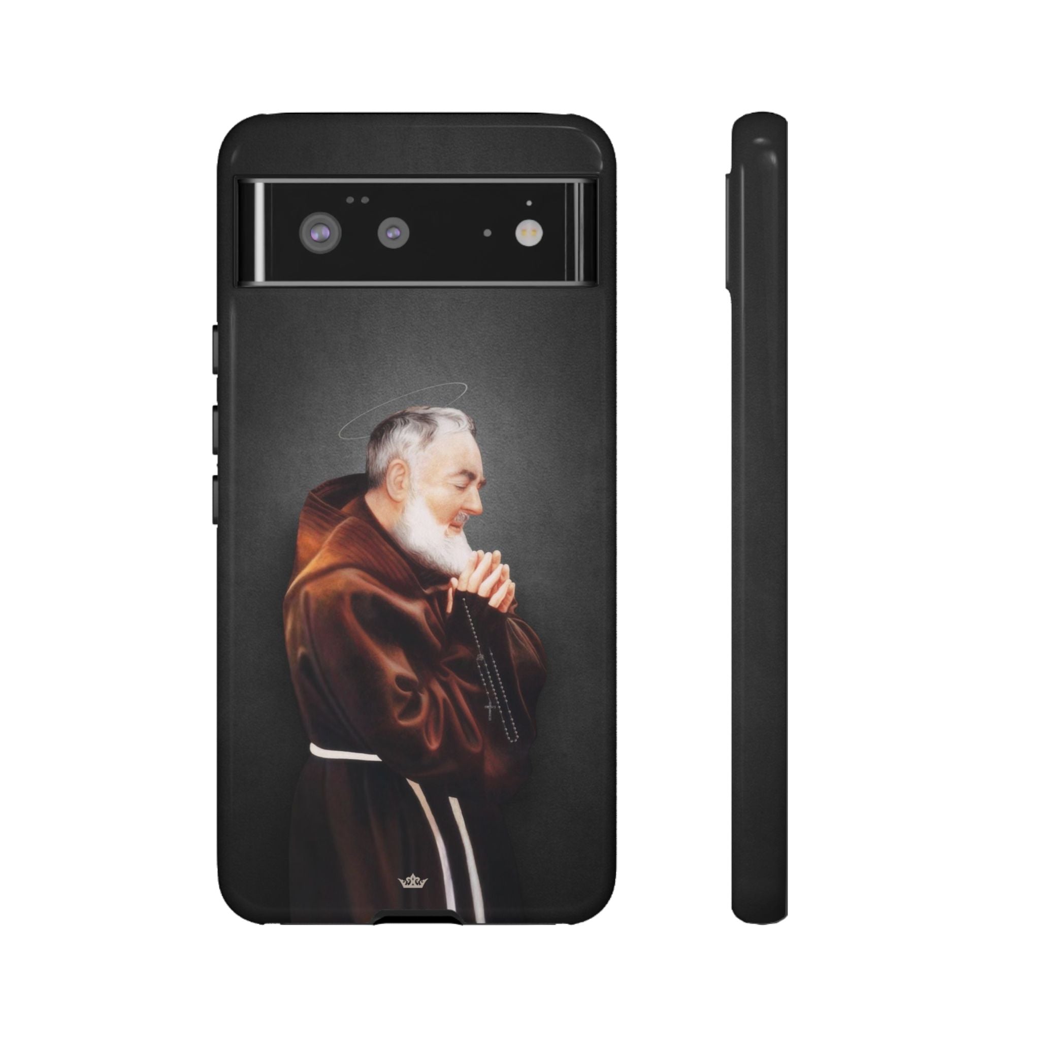 St. Padre Pio Hard Phone Case (Dark)