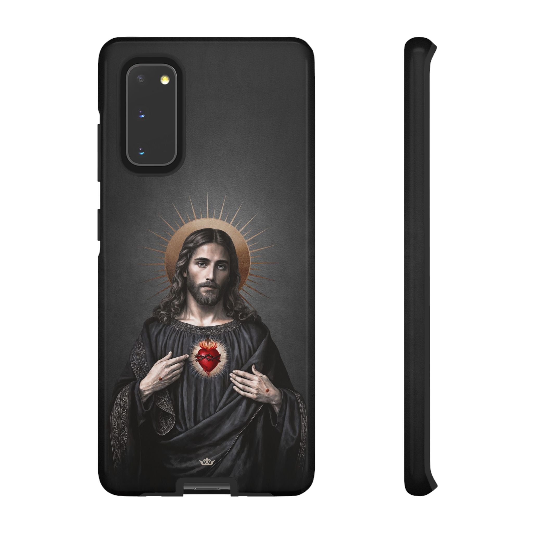 Sacred Heart of Jesus Hard Phone Case (Vintage Black)