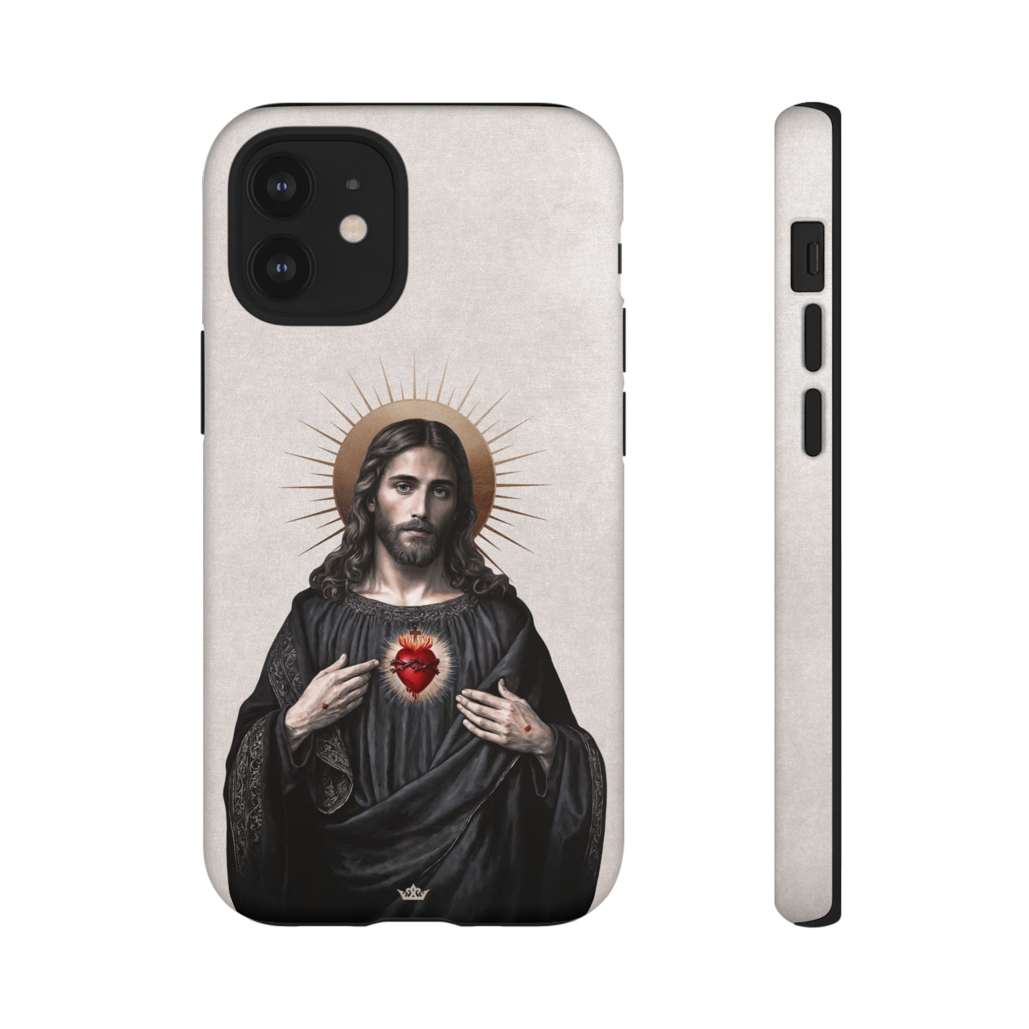 Sacred Heart of Jesus Hard Phone Case (Vintage Ivory)