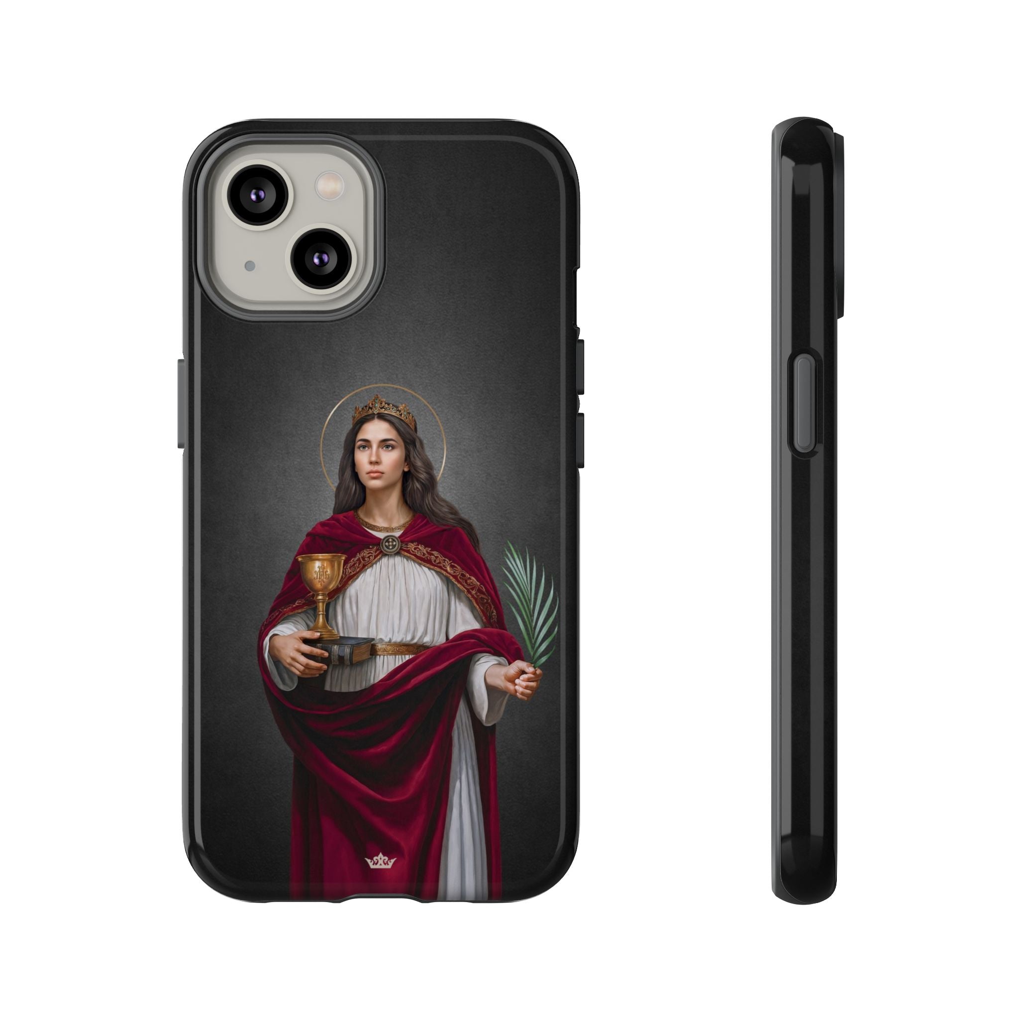 St. Barbara Hard Phone Case (Dark)