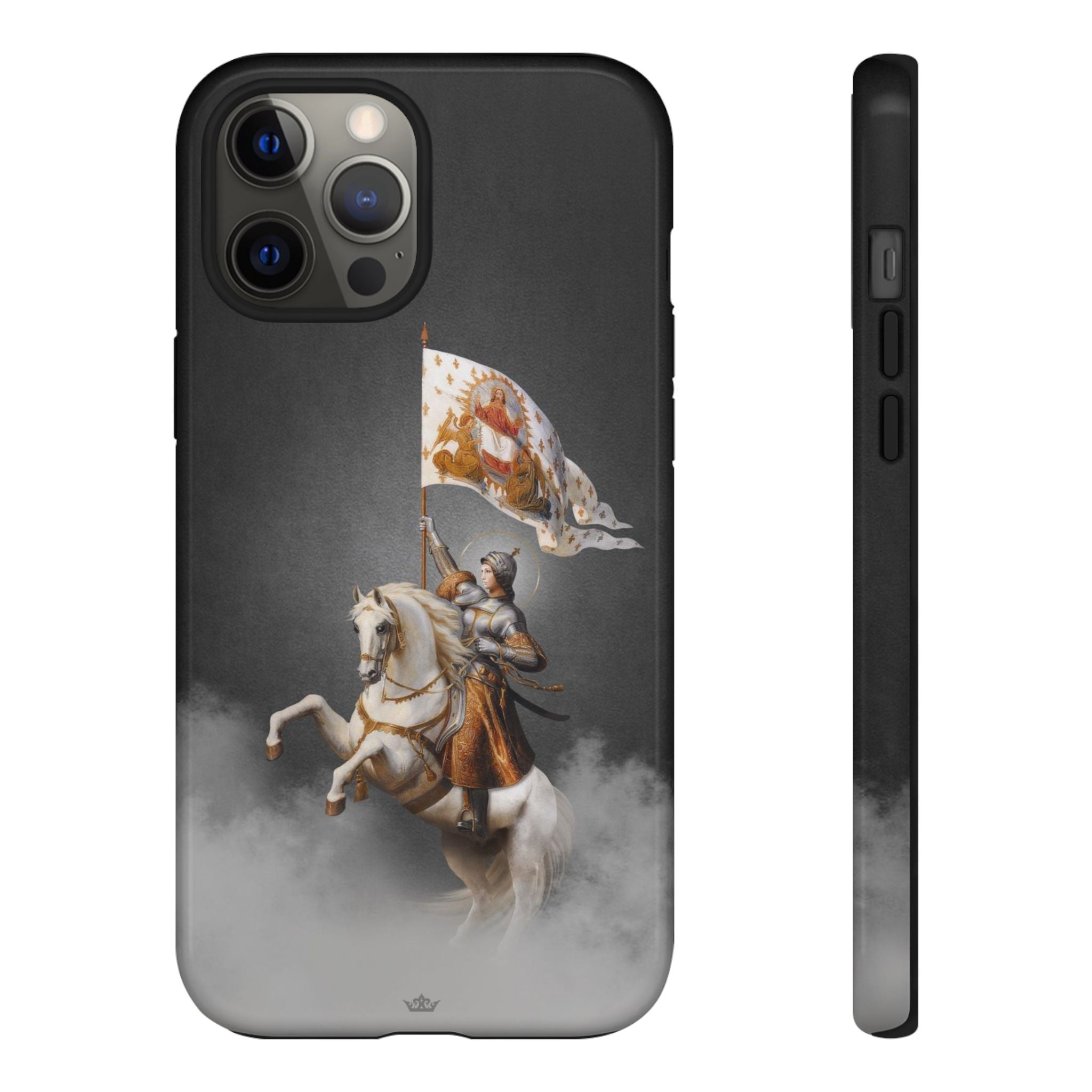 St. Joan of Arc in Battle Hard Phone Case (Dark)