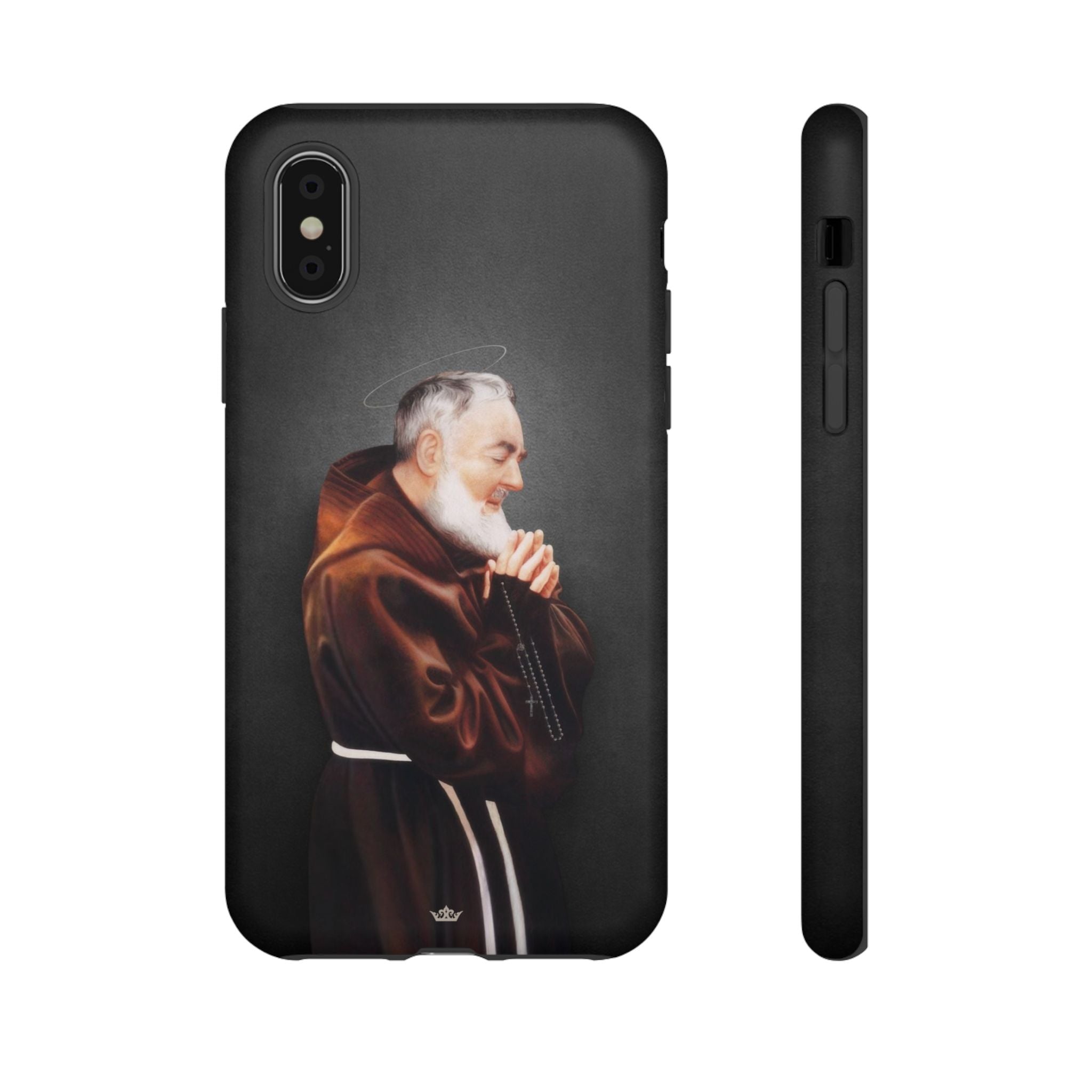 St. Padre Pio Hard Phone Case (Dark)