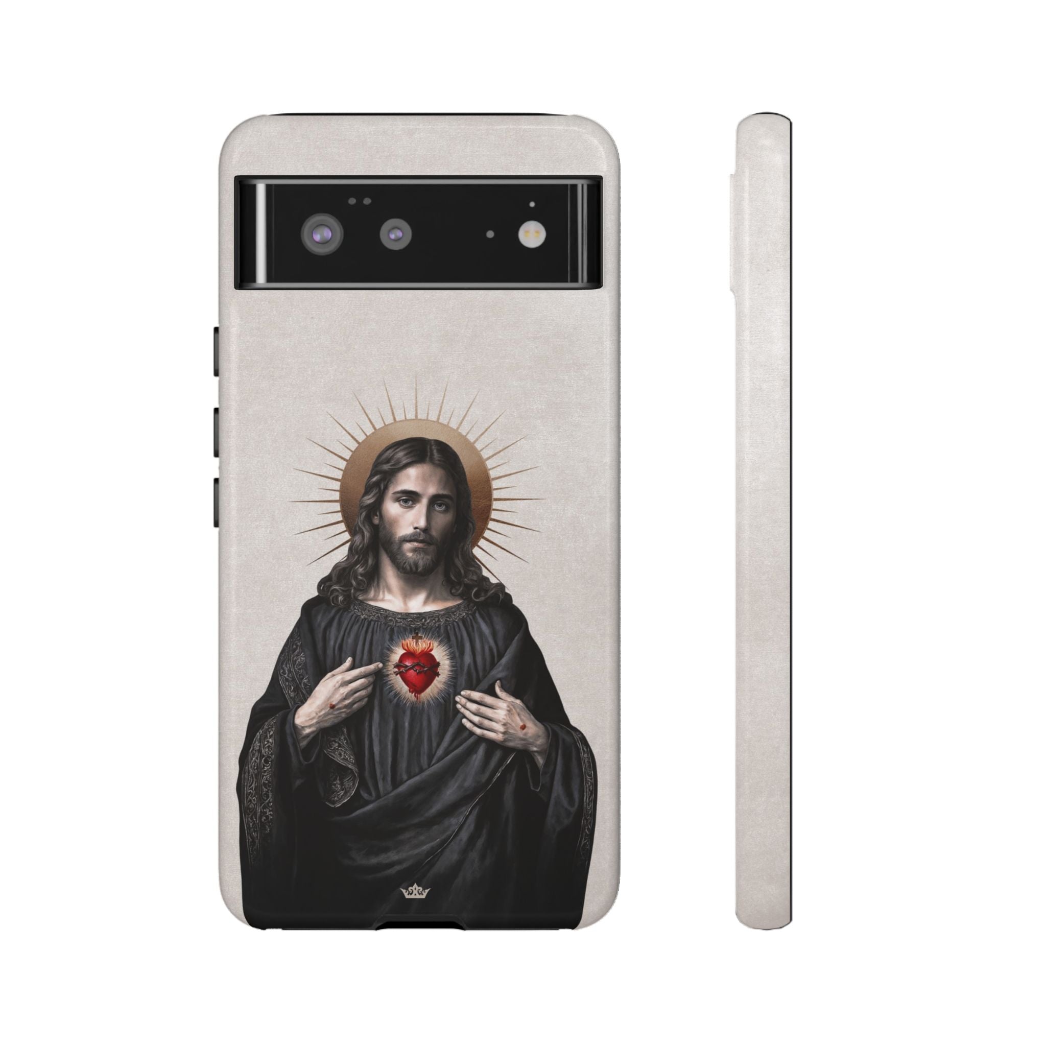 Sacred Heart of Jesus Hard Phone Case (Vintage Ivory)