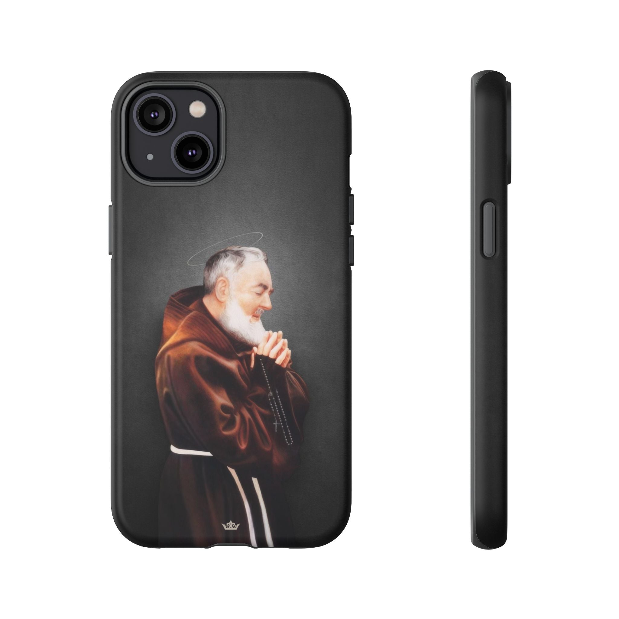 St. Padre Pio Hard Phone Case (Dark)