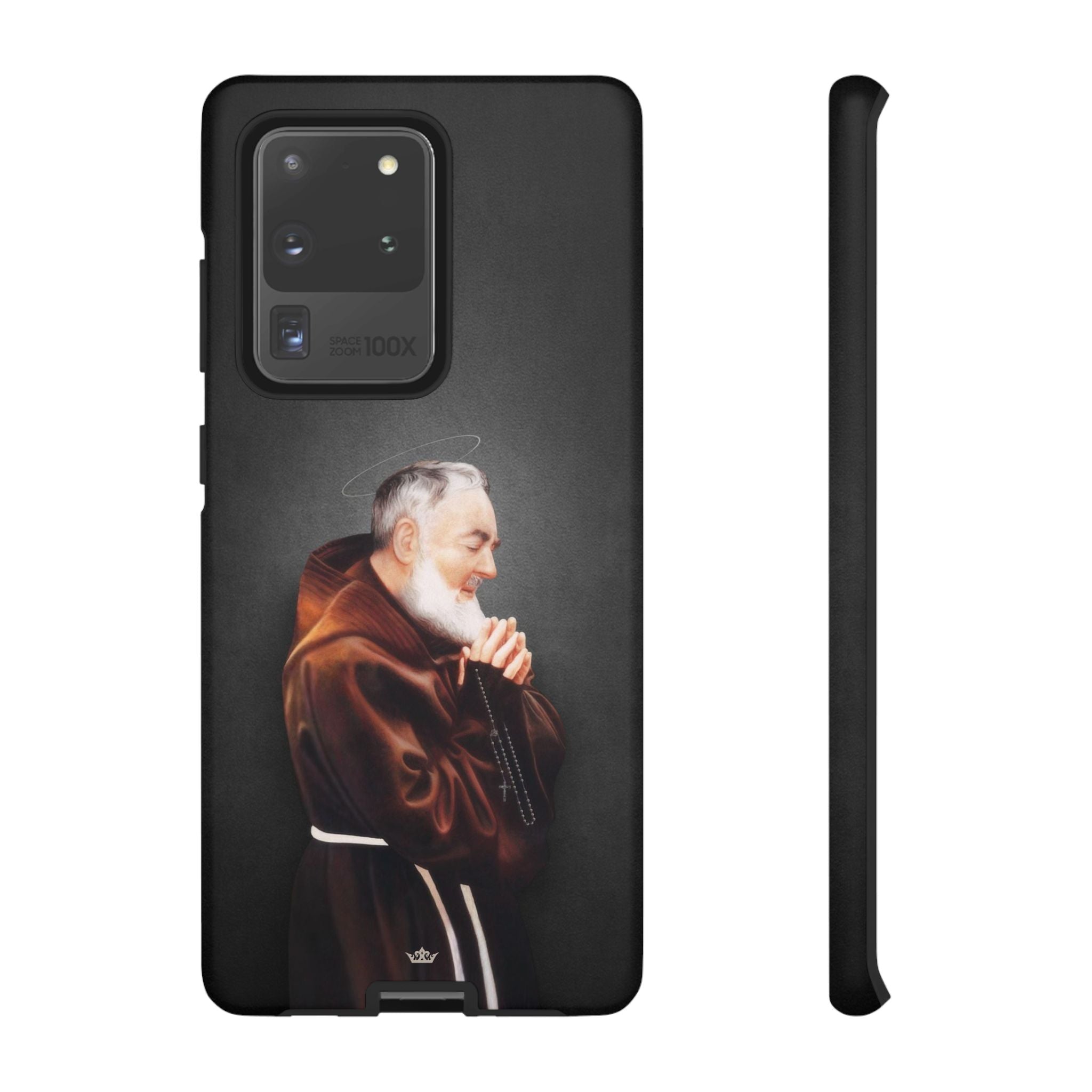 St. Padre Pio Hard Phone Case (Dark)