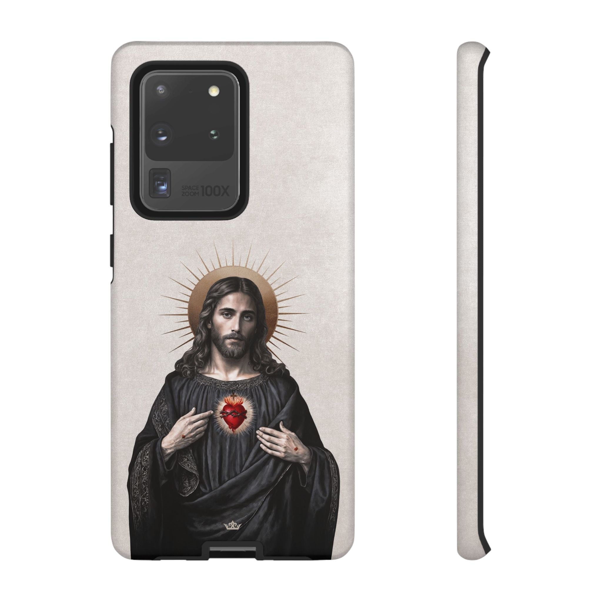 Sacred Heart of Jesus Hard Phone Case (Vintage Ivory)