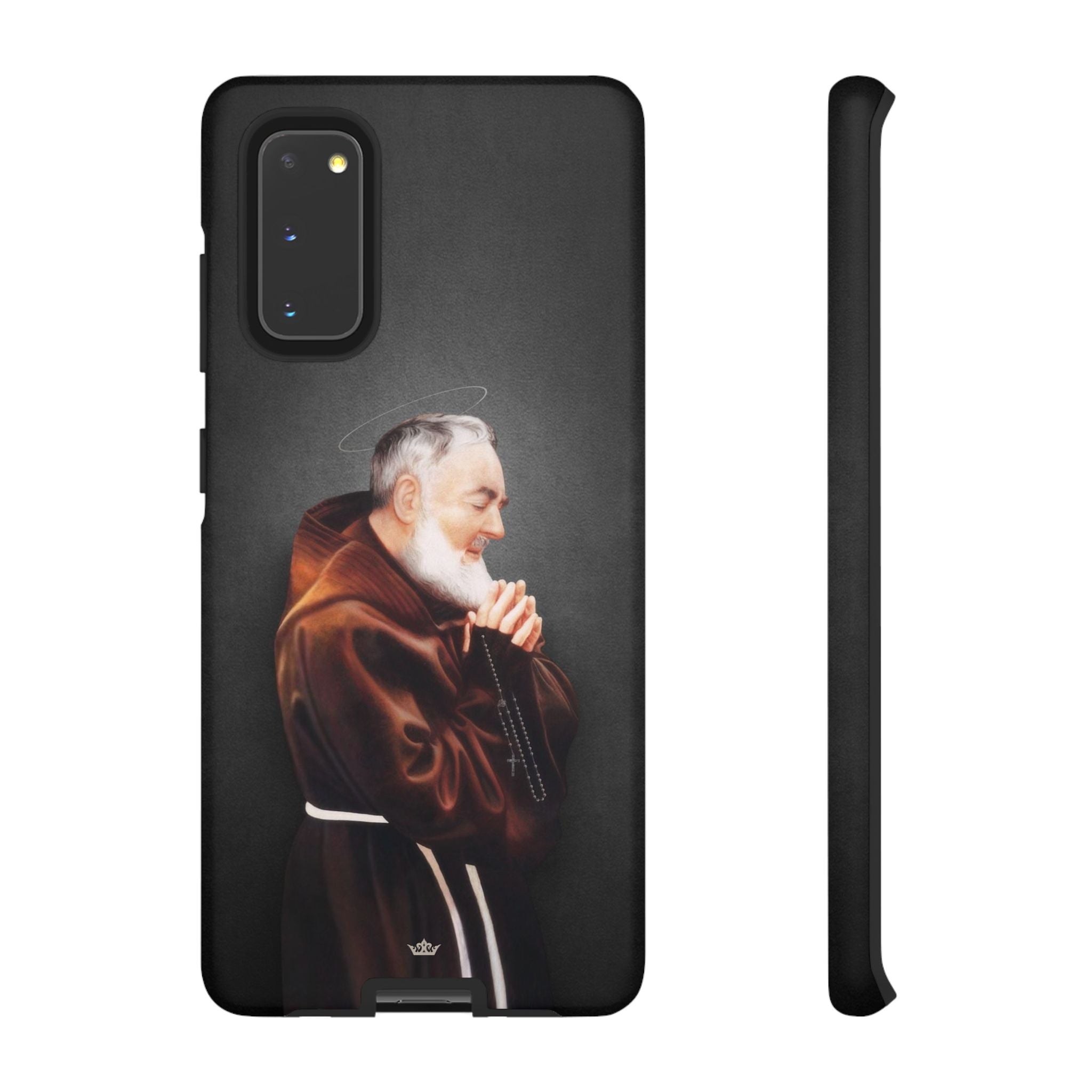 St. Padre Pio Hard Phone Case (Dark)