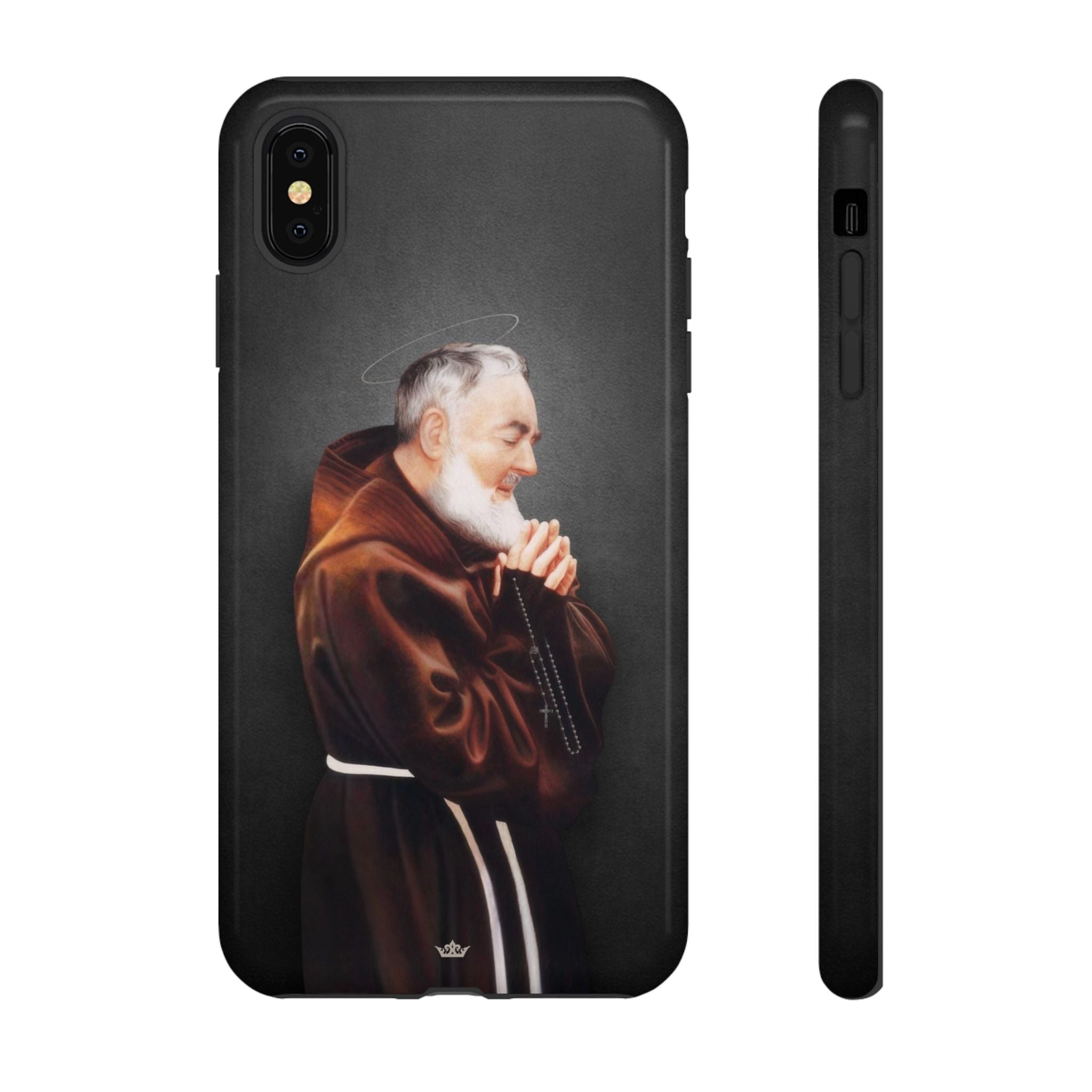 St. Padre Pio Hard Phone Case (Dark)