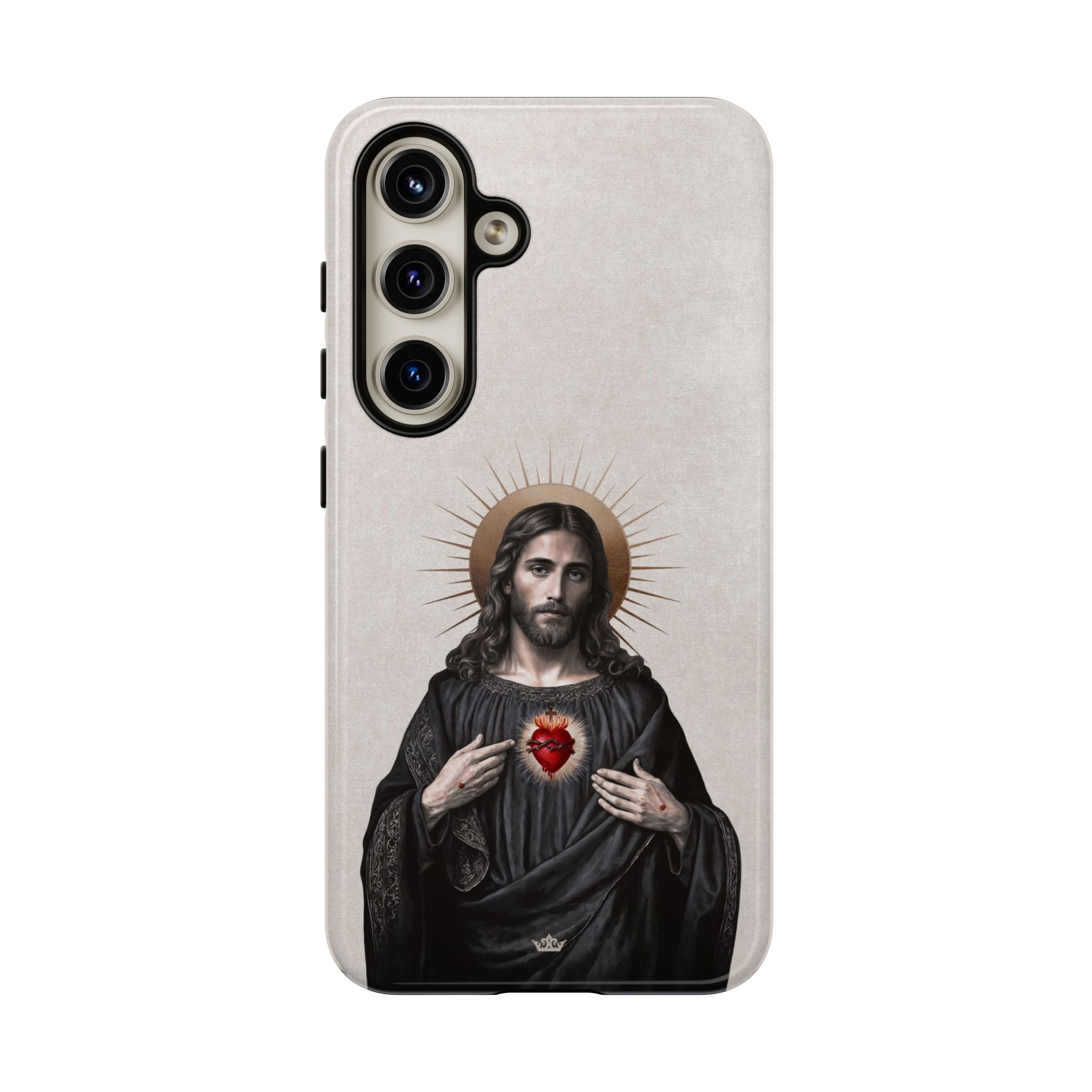 Sacred Heart of Jesus Hard Phone Case (Vintage Ivory)