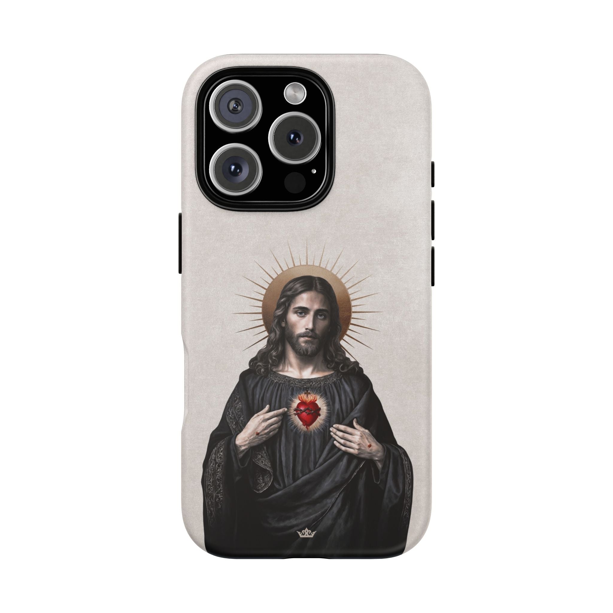 Sacred Heart of Jesus Hard Phone Case (Vintage Ivory)