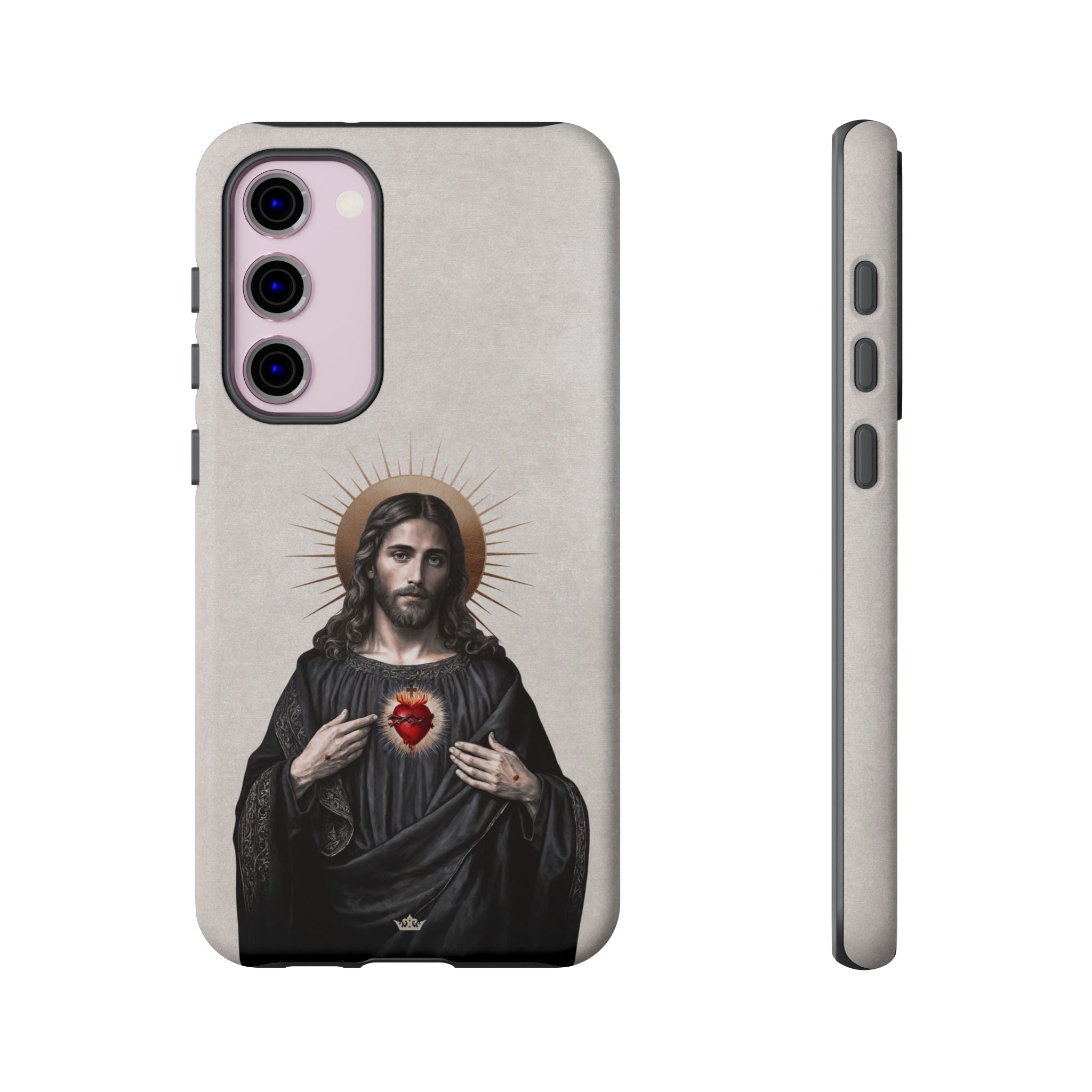 Sacred Heart of Jesus Hard Phone Case (Vintage Ivory)