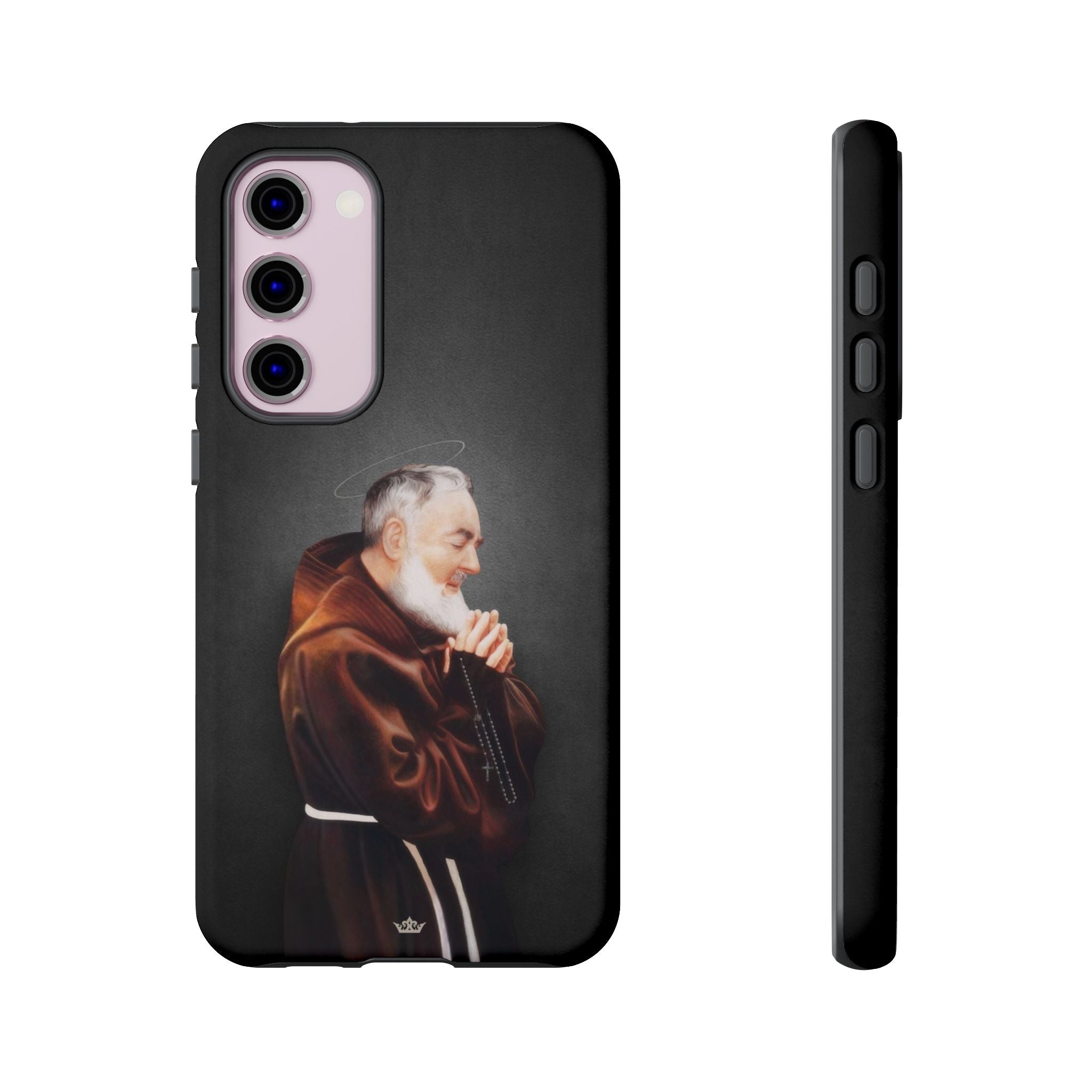 St. Padre Pio Hard Phone Case (Dark)