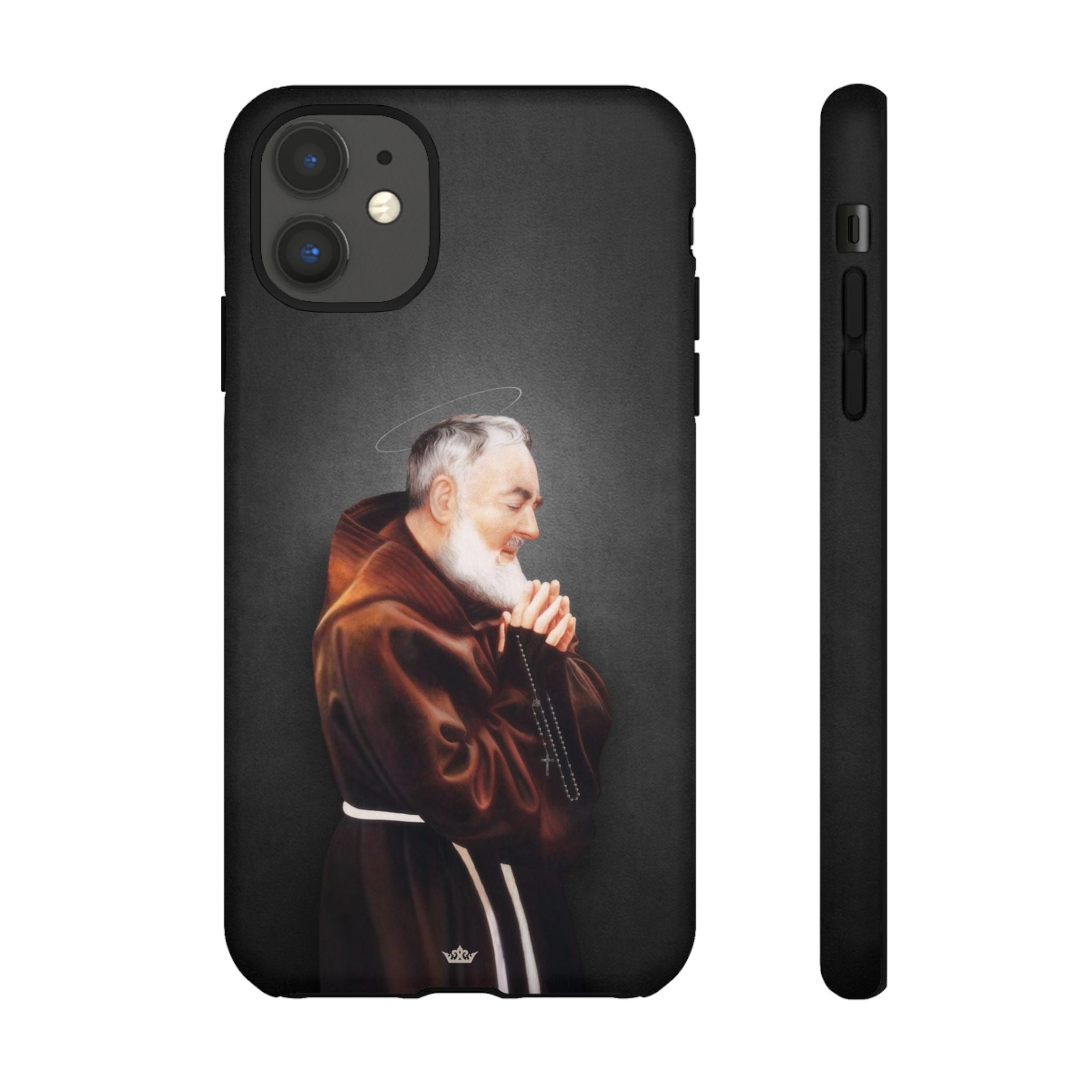 St. Padre Pio Hard Phone Case (Dark)