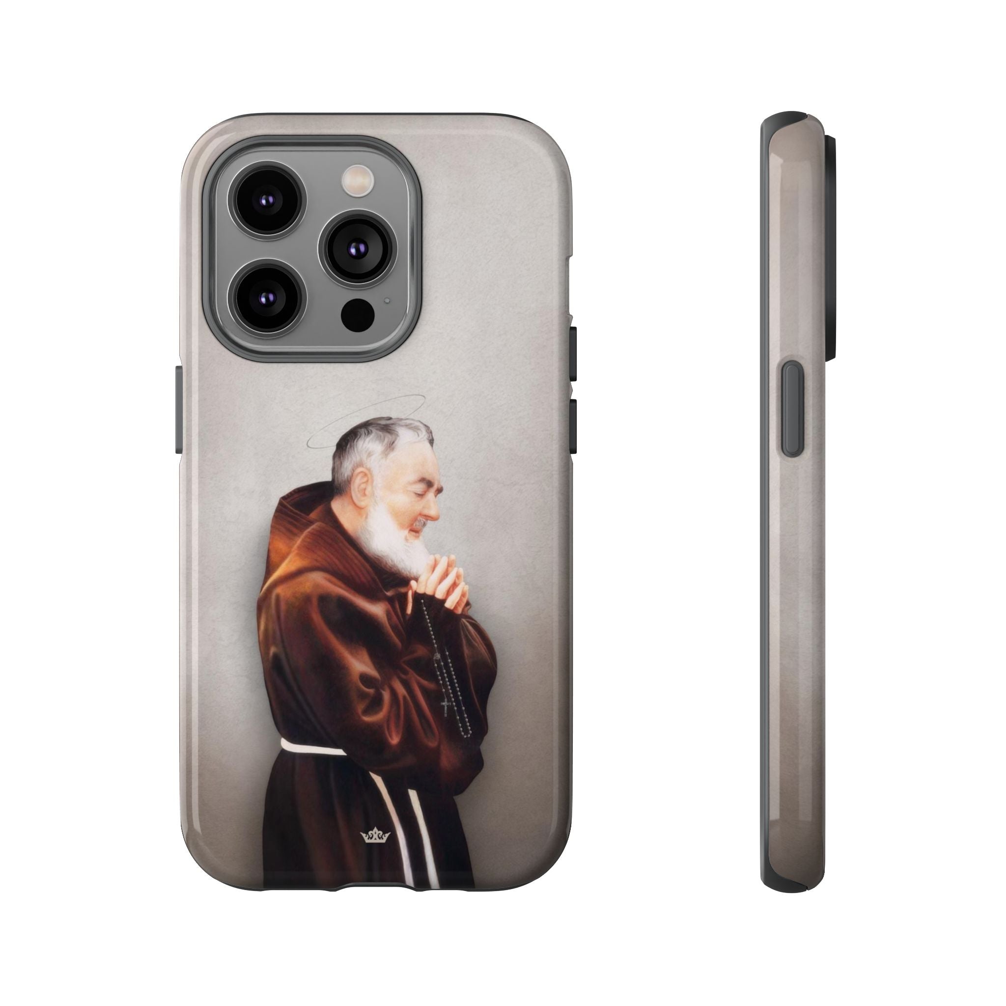 St. Padre Pio Hard Phone Case (Light)