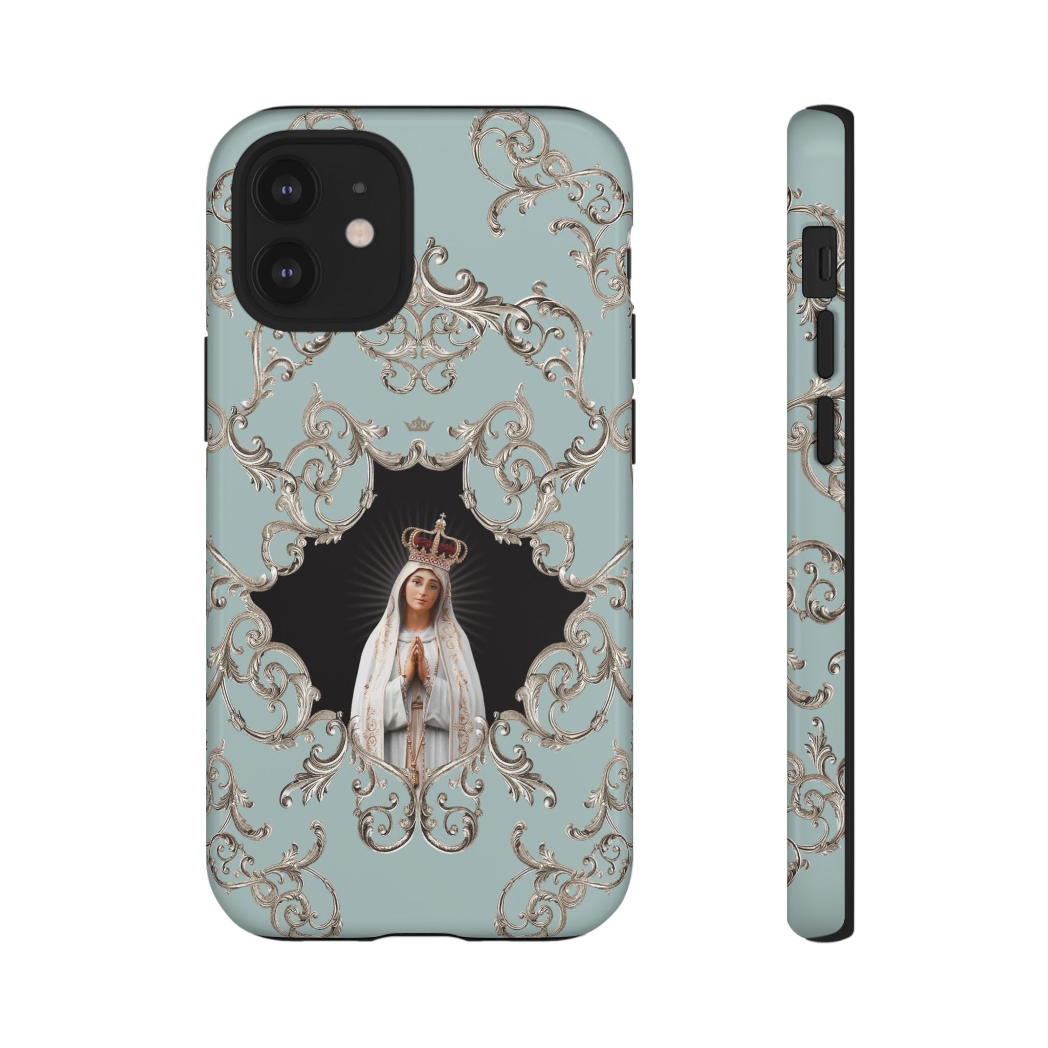 Our Lady of Fatima Hard Phone Case (Baroque Blue)