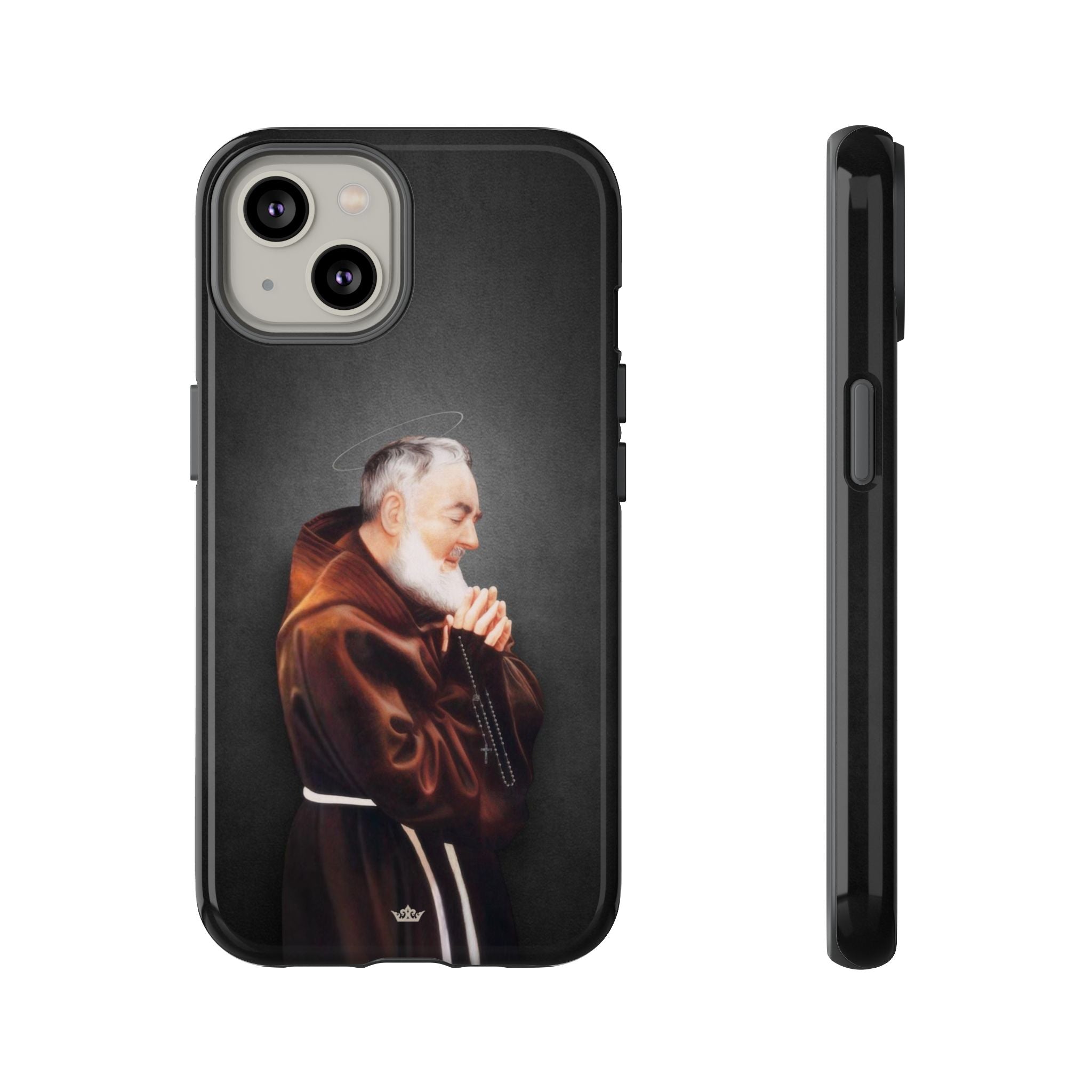 St. Padre Pio Hard Phone Case (Dark)