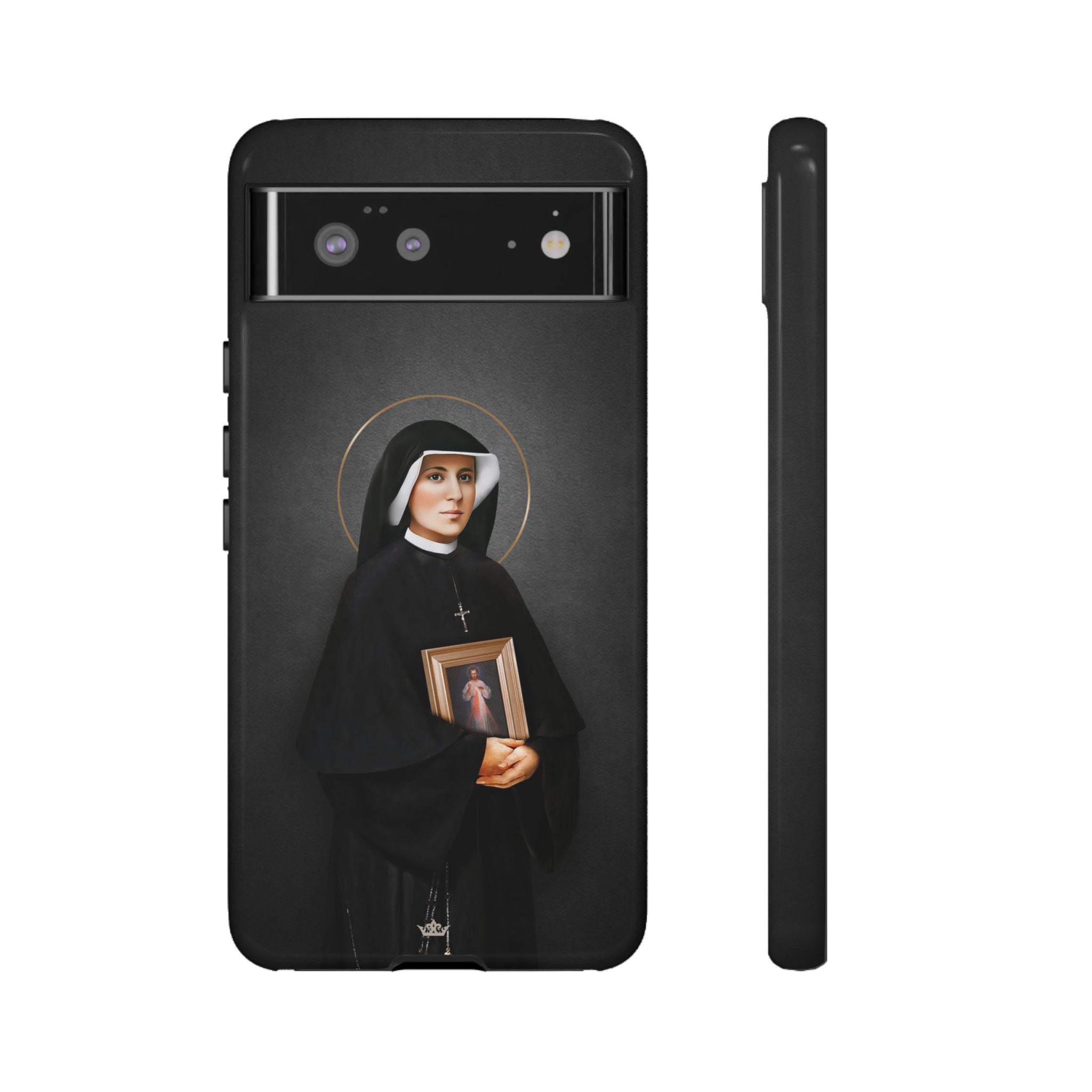 St. Faustina Hard Phone Case (Dark)