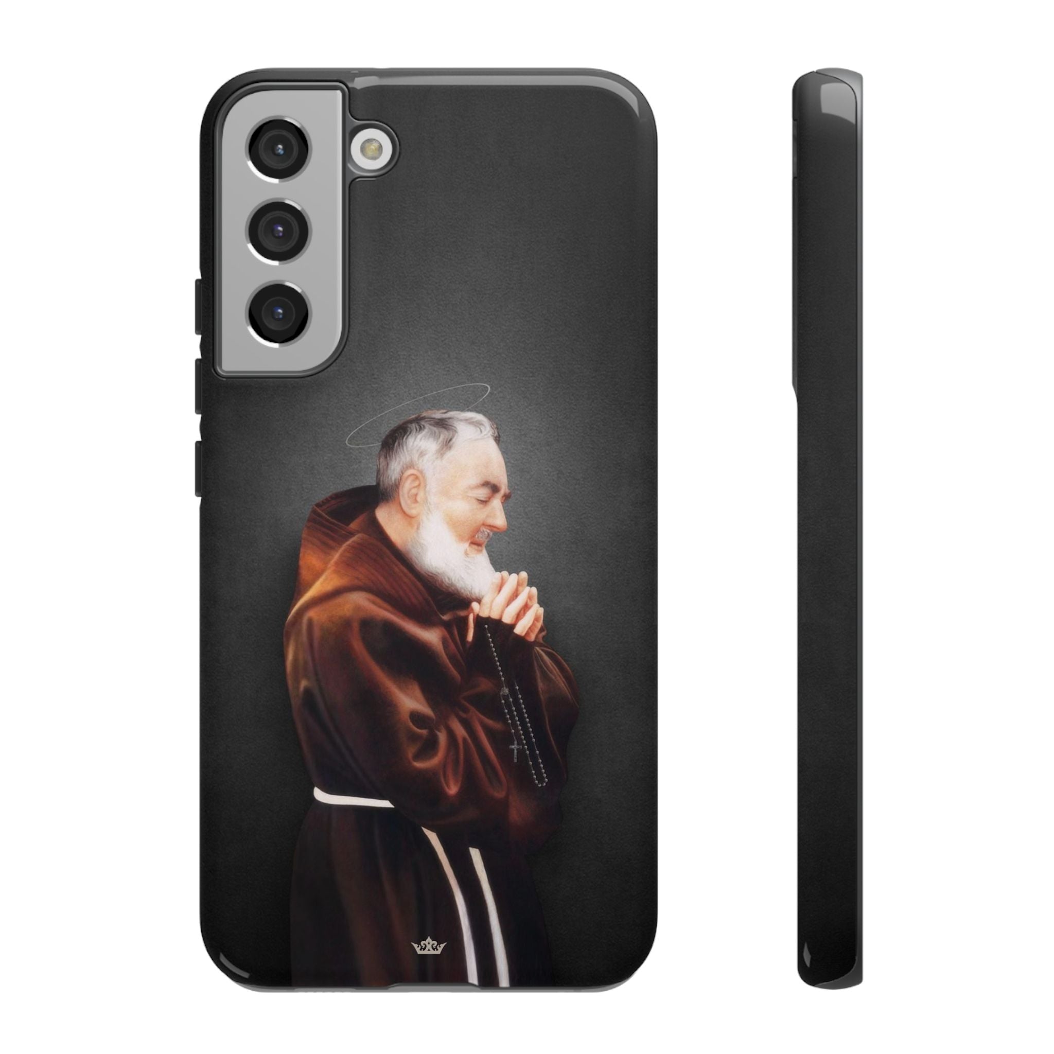 St. Padre Pio Hard Phone Case (Dark)