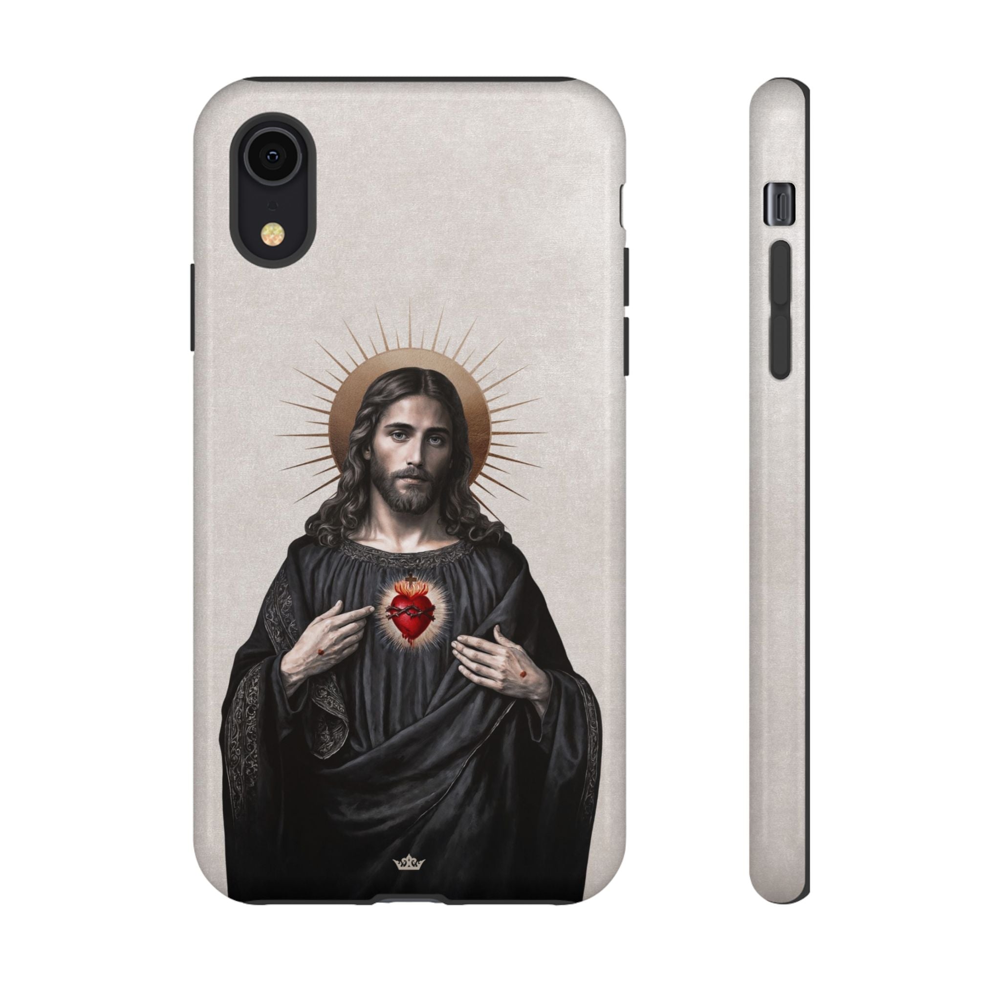 Sacred Heart of Jesus Hard Phone Case (Vintage Ivory)