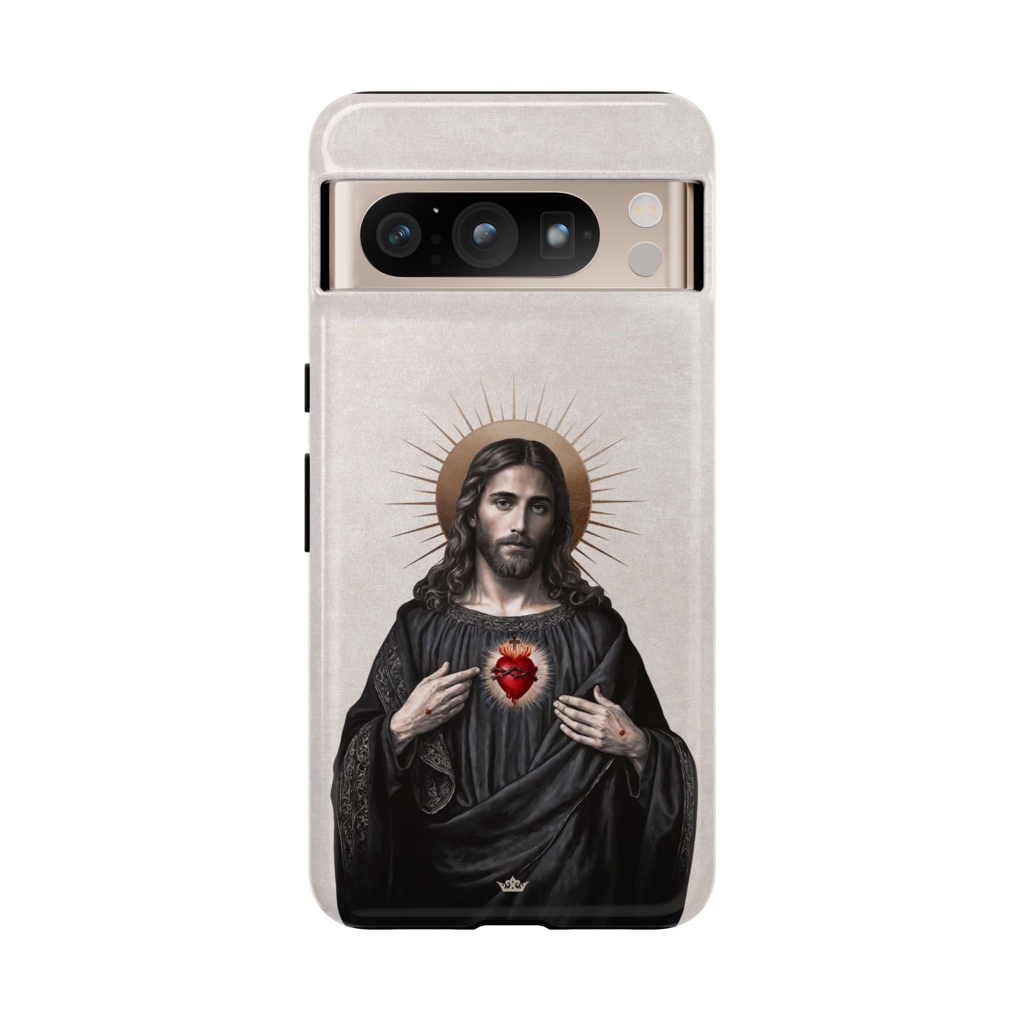 Sacred Heart of Jesus Hard Phone Case (Vintage Ivory)